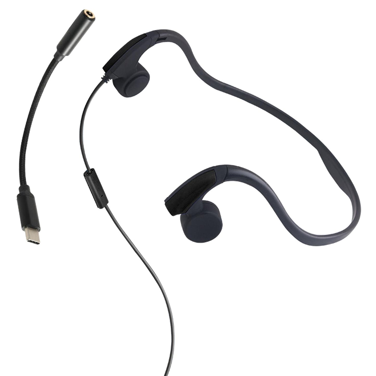 Microphone Neckband Headset Voice Control for Running Sports Tablets