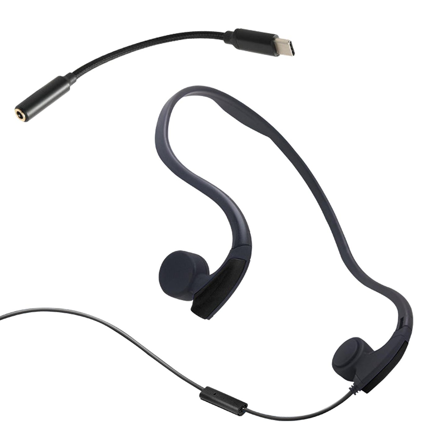 Microphone Neckband Headset Voice Control for Running Sports Tablets
