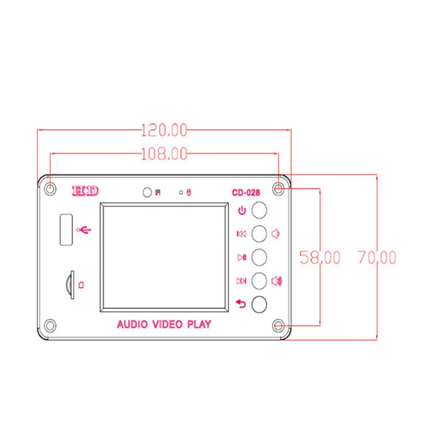 Audio Video Decoder Alarm Clock Audio Calendar for Appliances Controller