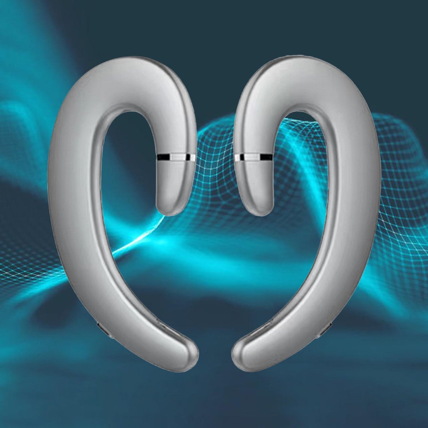 Bluetooth 5.0 Headphone HD Calling Built in Mic for Driving Business Silver