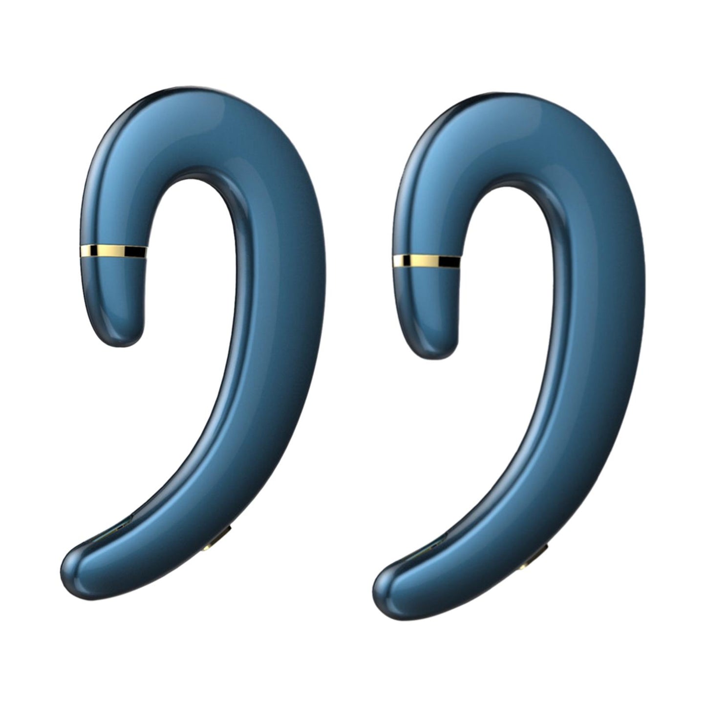 Bluetooth 5.0 Headphone HD Calling Built in Mic for Driving Business Blue