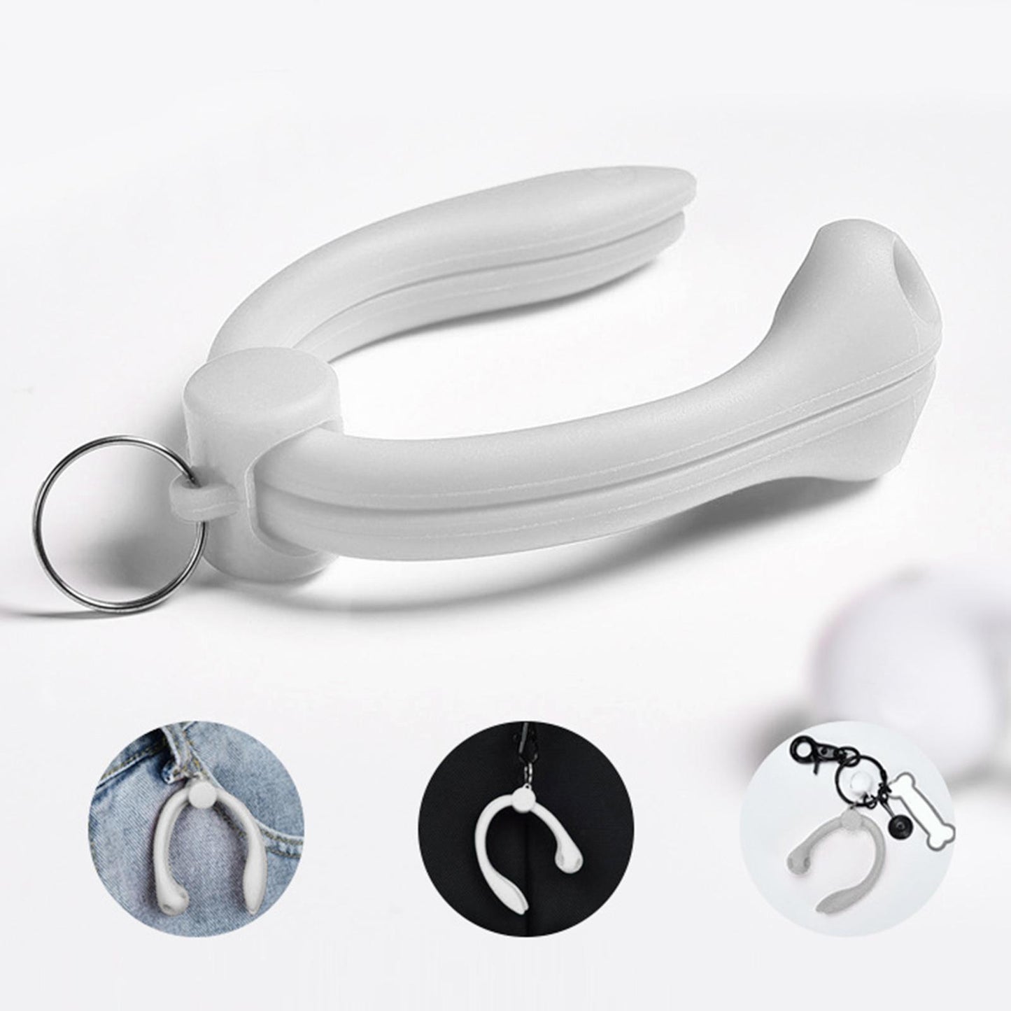 Silicone Ear Hooks Anti Drop Anti Slip for Bluetooth Earbuds Accessories White