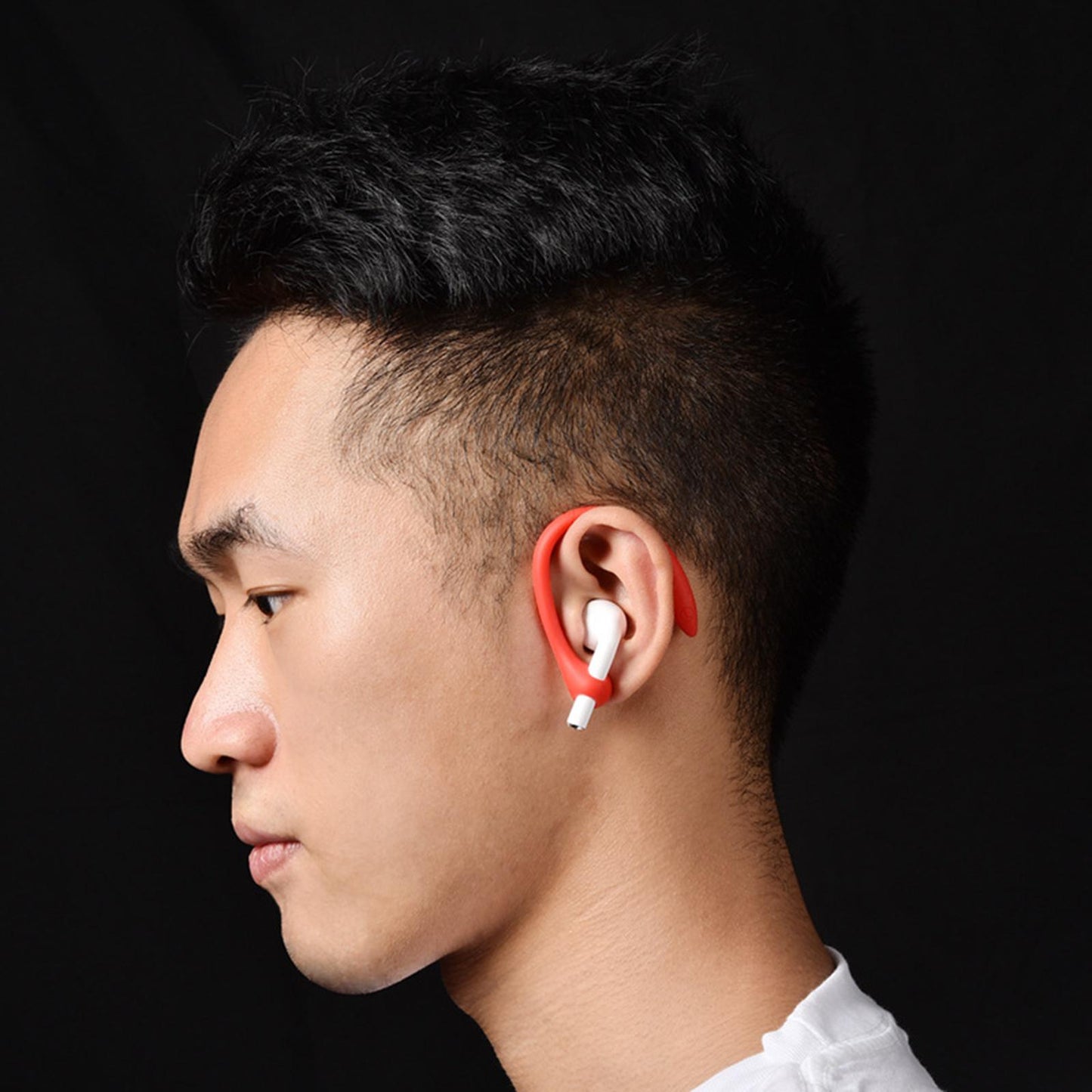 Silicone Ear Hooks Anti Drop Anti Slip for Bluetooth Earbuds Accessories White