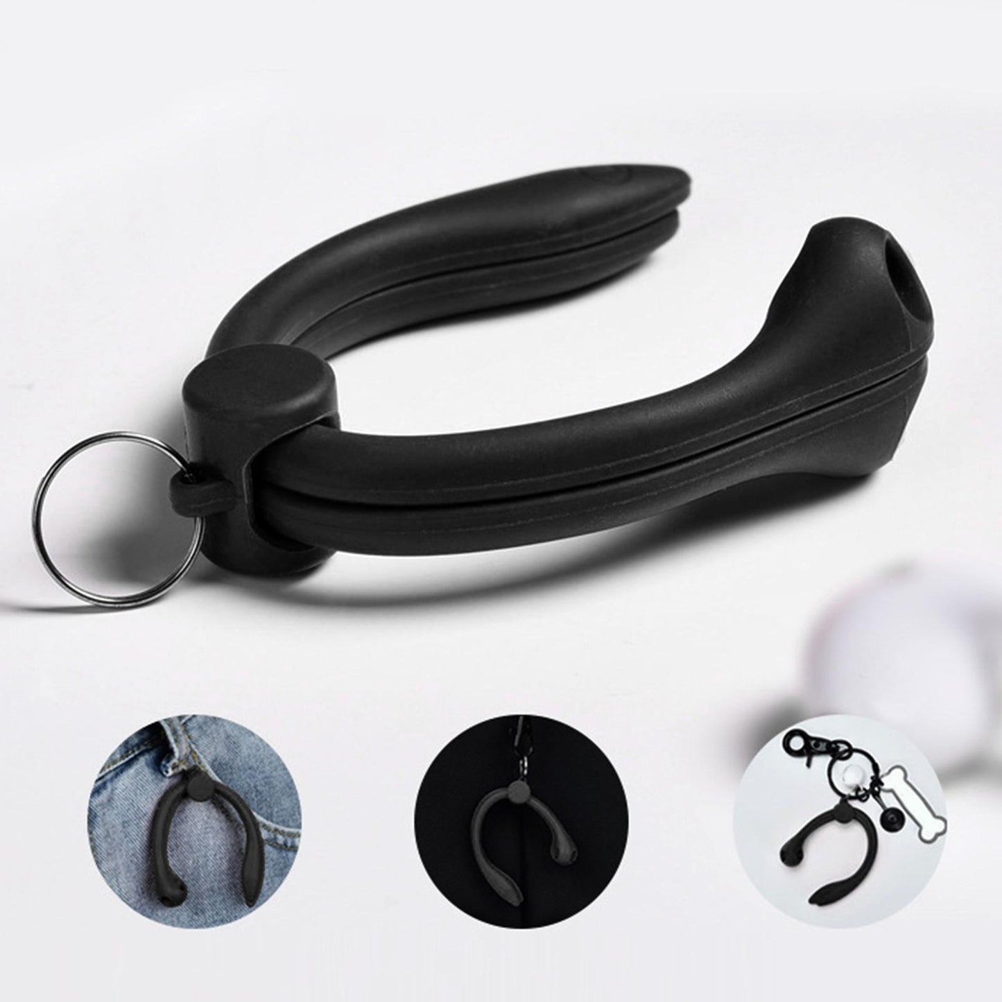Silicone Ear Hooks Anti Drop Anti Slip for Bluetooth Earbuds Accessories Black