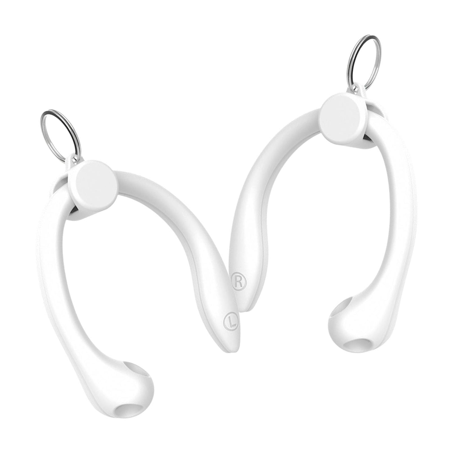 Silicone Ear Hooks Anti Drop Anti Slip for Bluetooth Earbuds Accessories Bright White