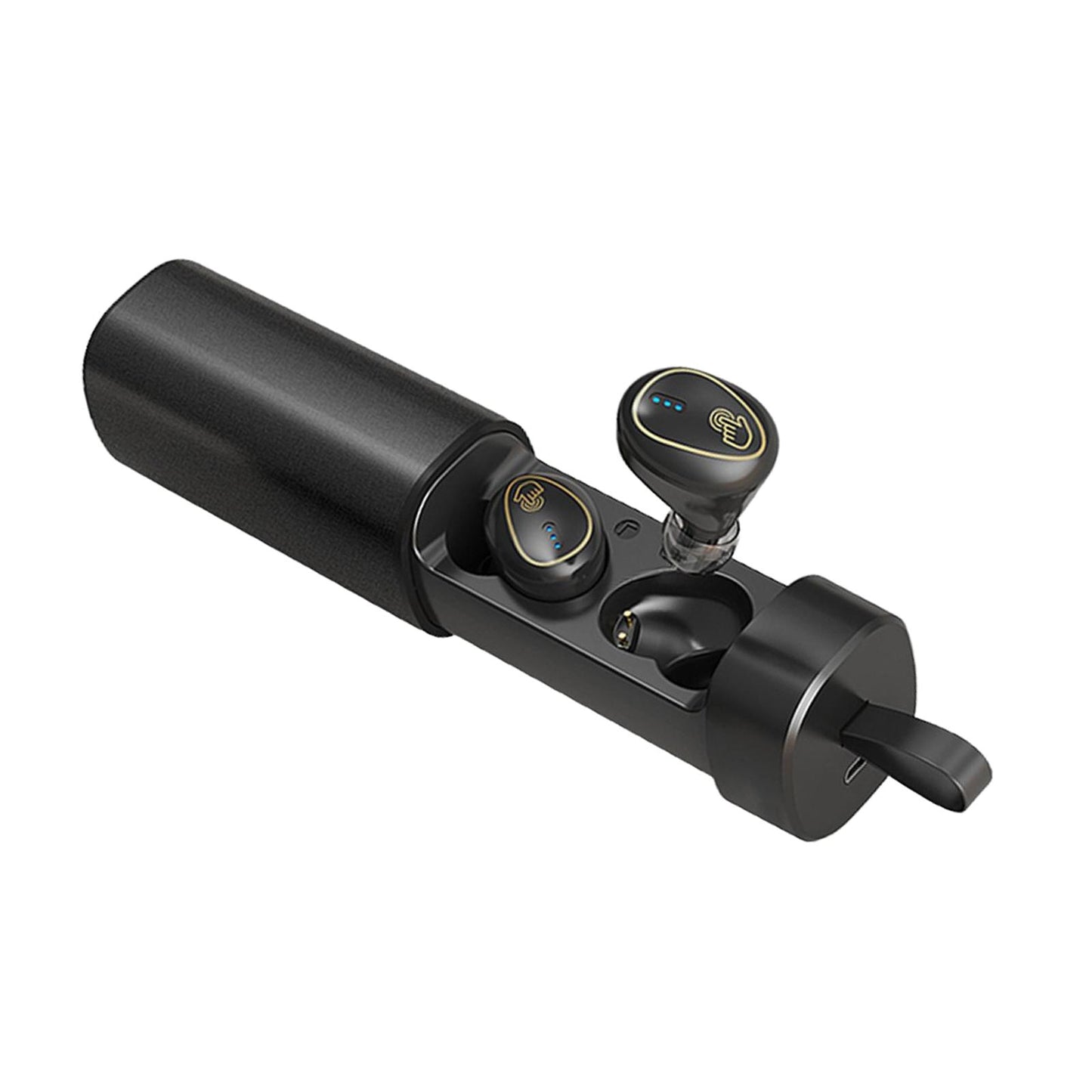 Wireless Earbuds Built in Microphone LED Display Headset for Travel Working Black