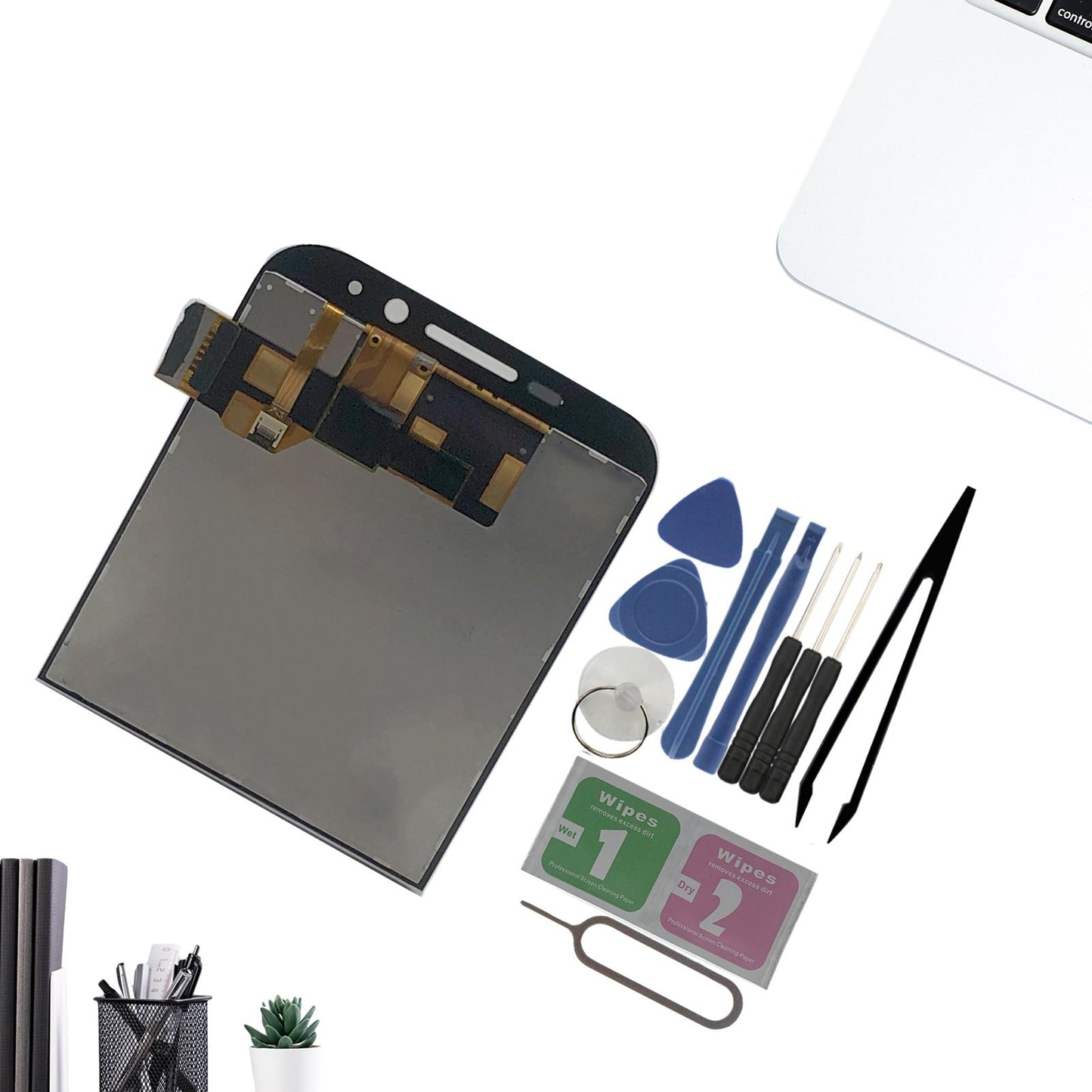 Touch Screen Spare Parts Repair Part with Frame for Blackberry Classic Q20