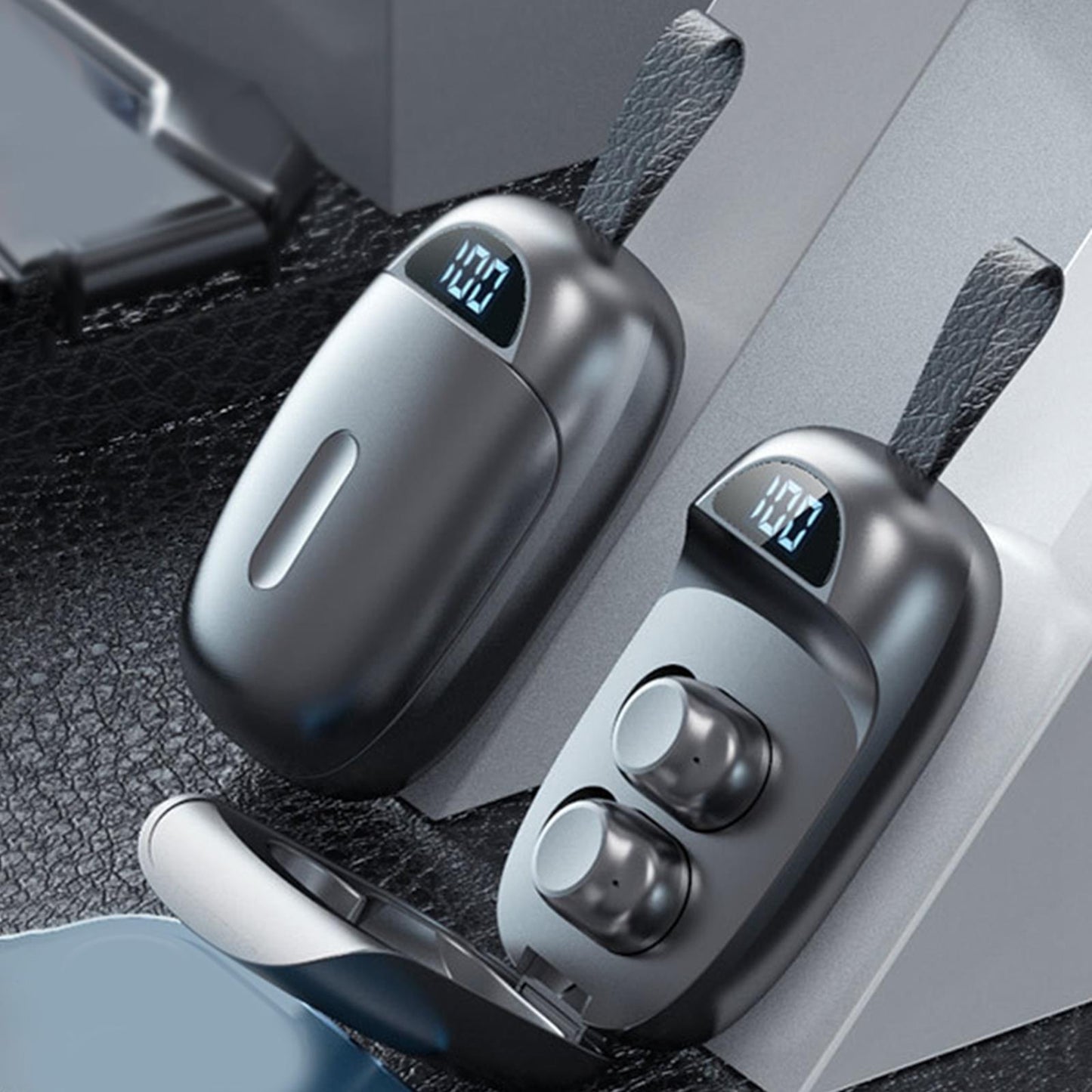 Wireless Earbuds V5.1 in Ear Noise Canceling with Charging Case Black