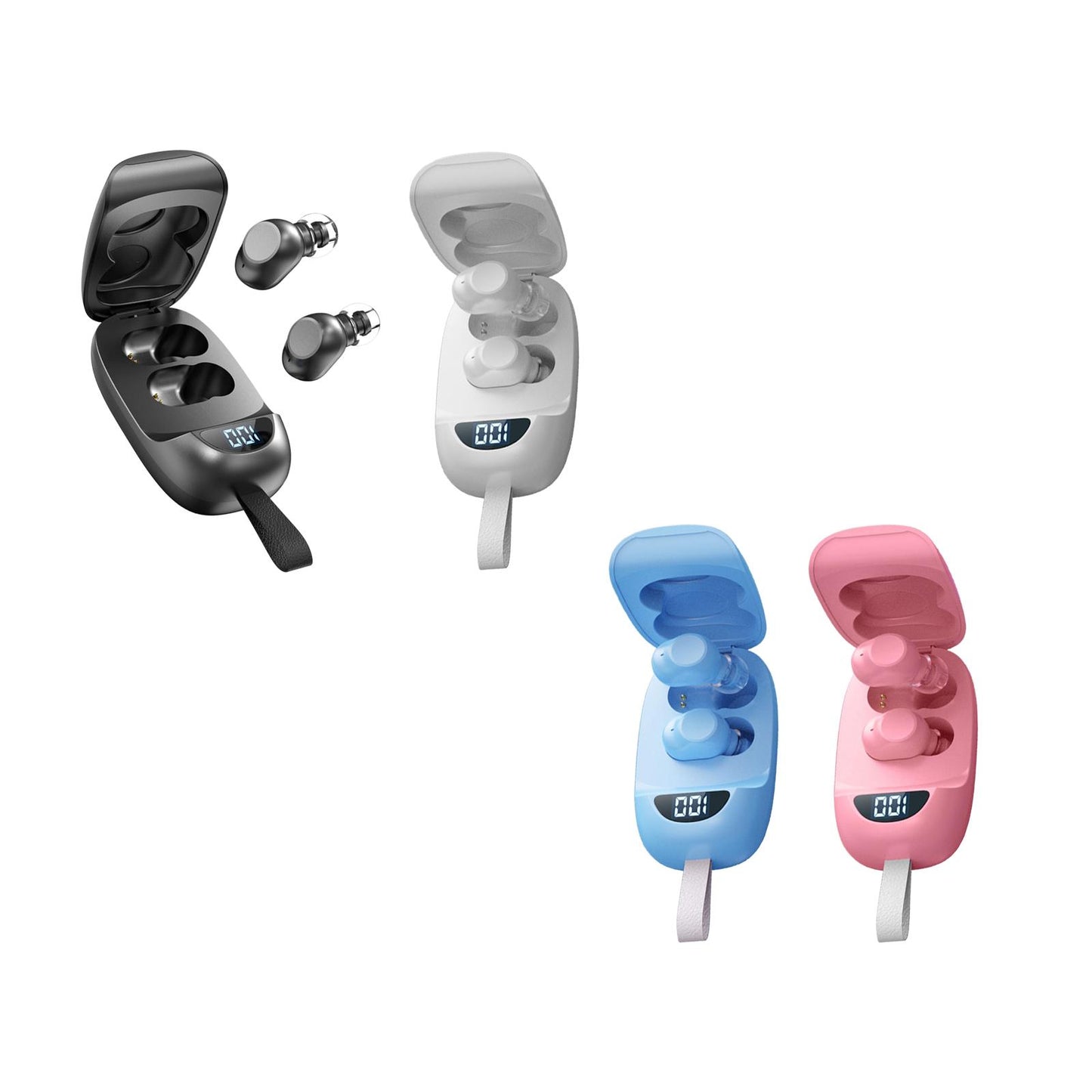 Wireless Earbuds V5.1 in Ear Noise Canceling with Charging Case Black