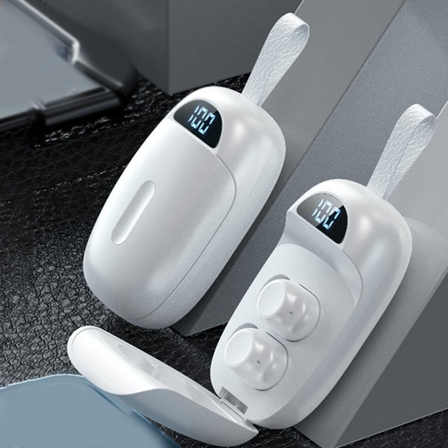 Wireless Earbuds V5.1 in Ear Noise Canceling with Charging Case White