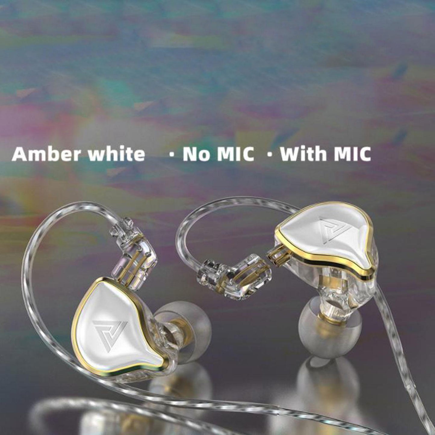 Dynamic Earphone with Mic 10mm Monitor Comfortable Headset for DJ White