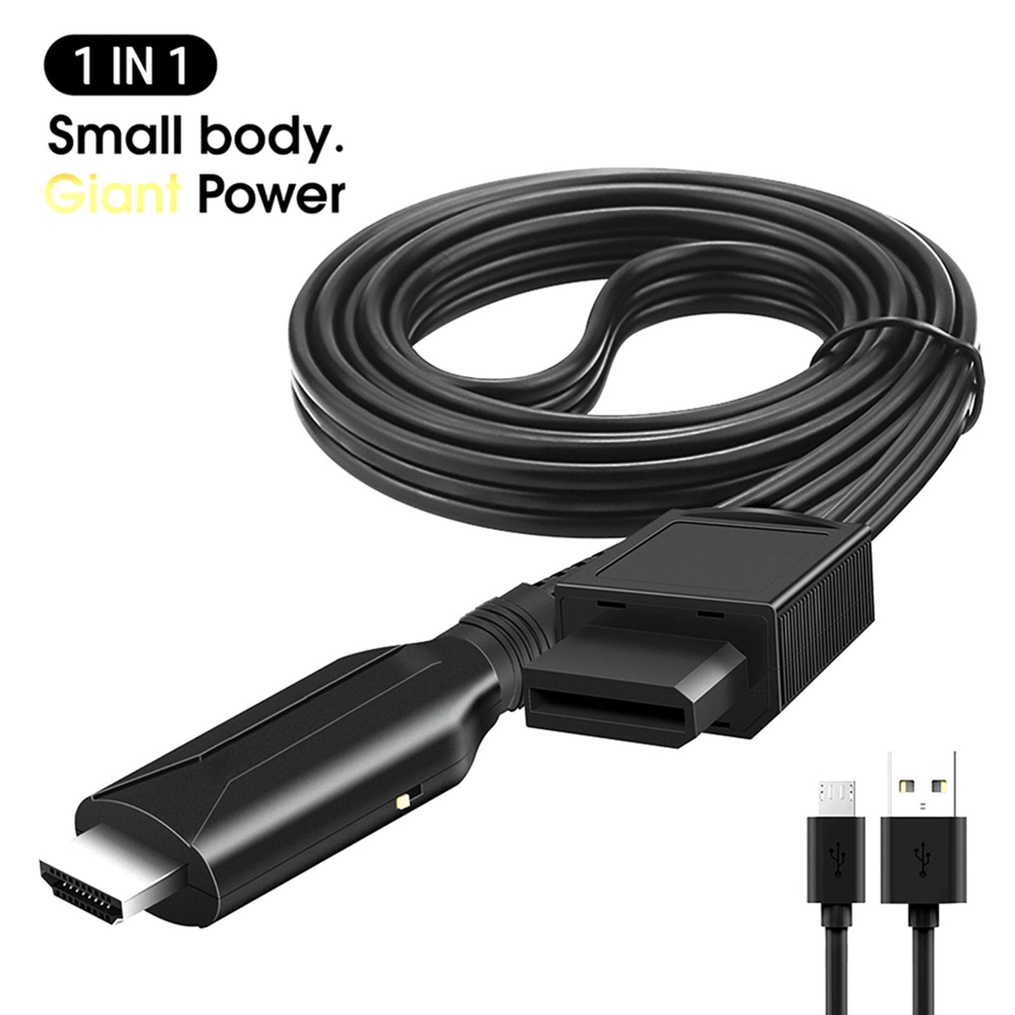 Wii to HDMI Converter Cable Plug and Play Full HD for HDTV Monitor Projector