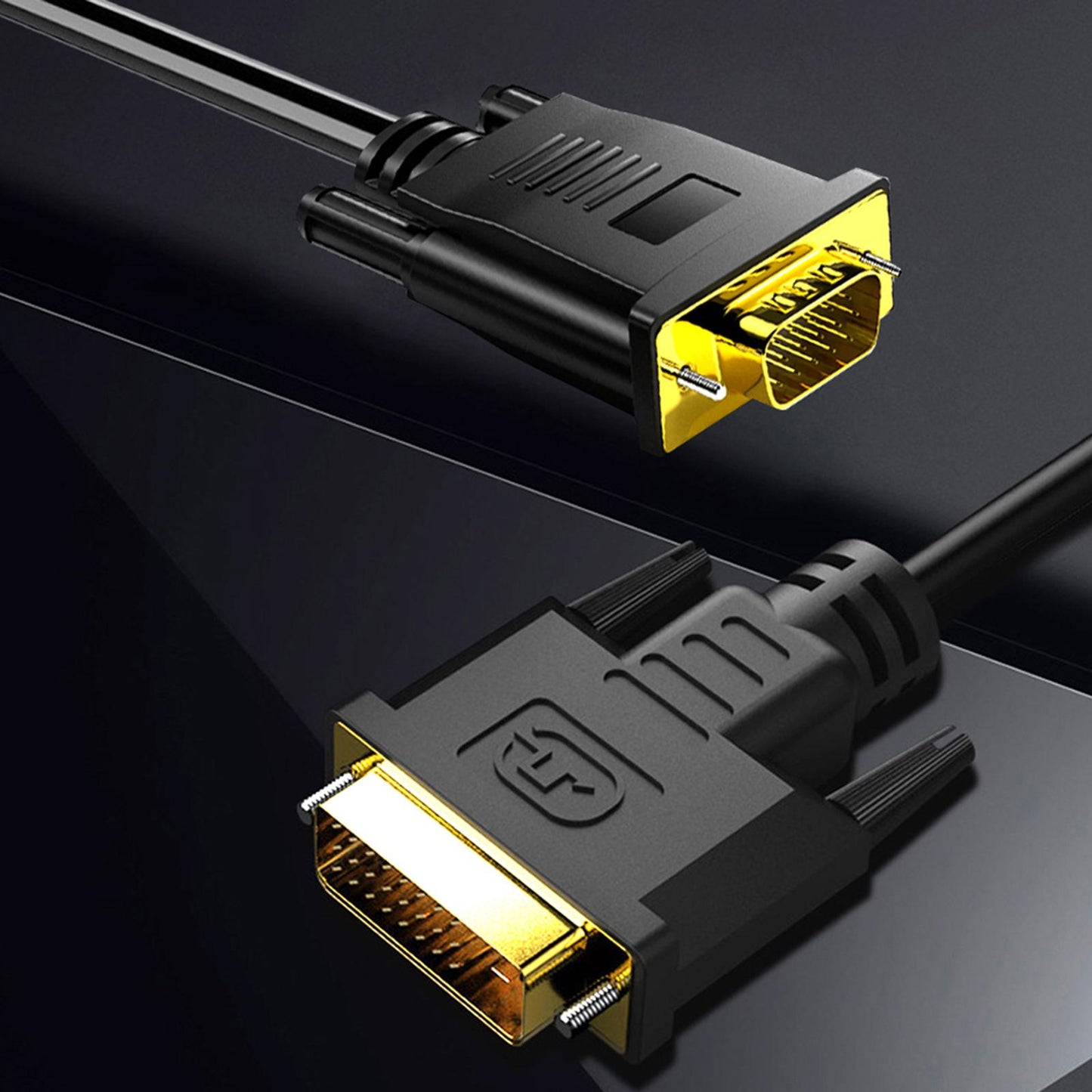 DVI D 24+1 to VGA Gold Plated Male to Male Adapter Cable for PC Monitor