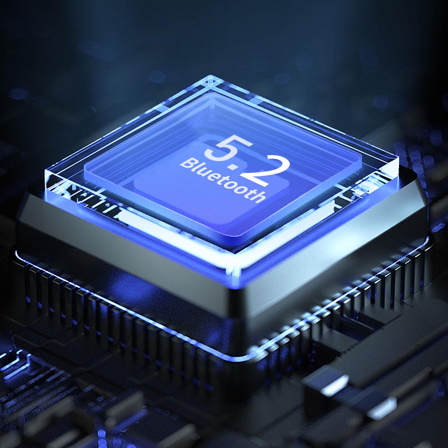 V 5.2 Bluetooth Headphones Built in Microphone Stereo Lightweight for Office Black