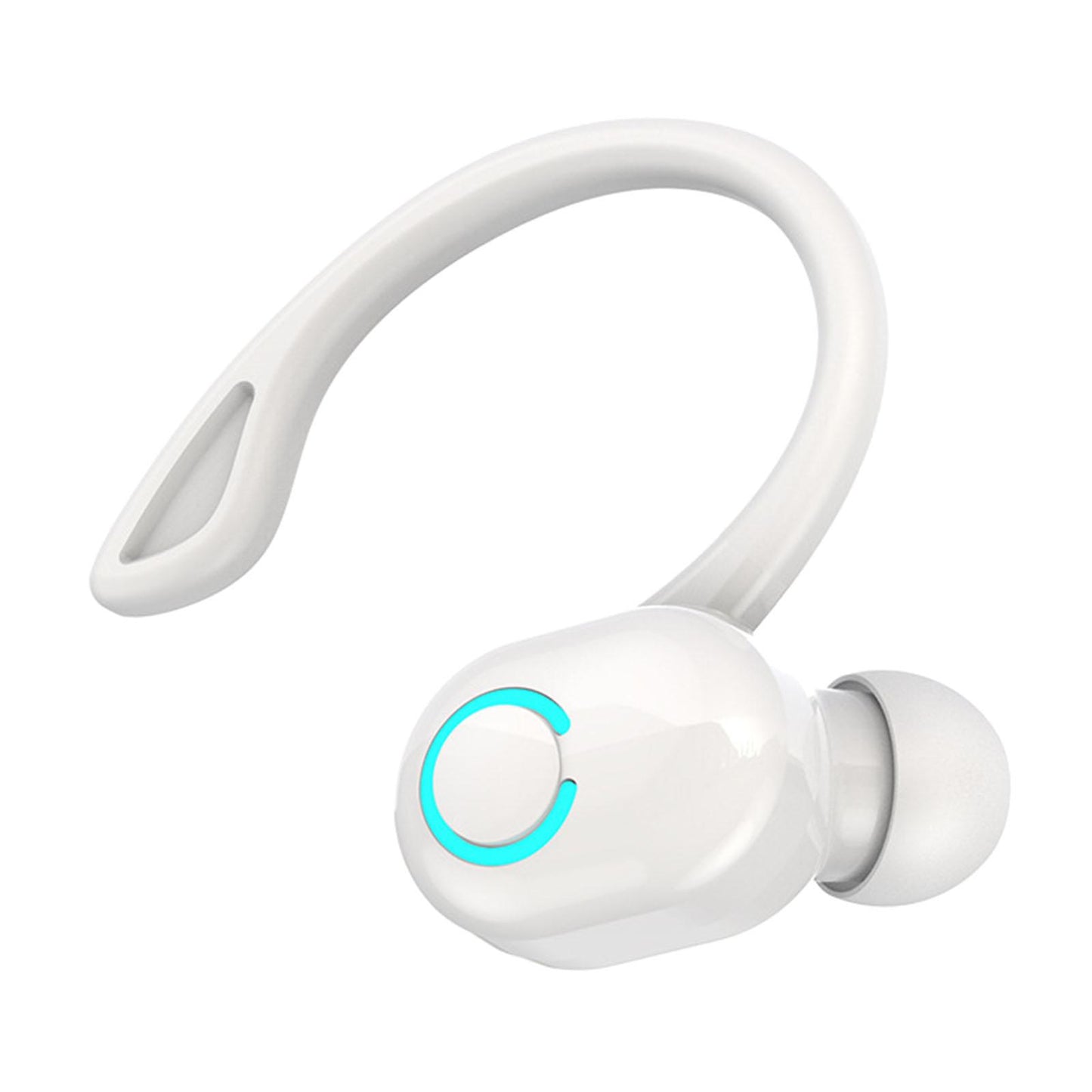 V 5.2 Bluetooth Headphones Built in Microphone Stereo Lightweight for Office White