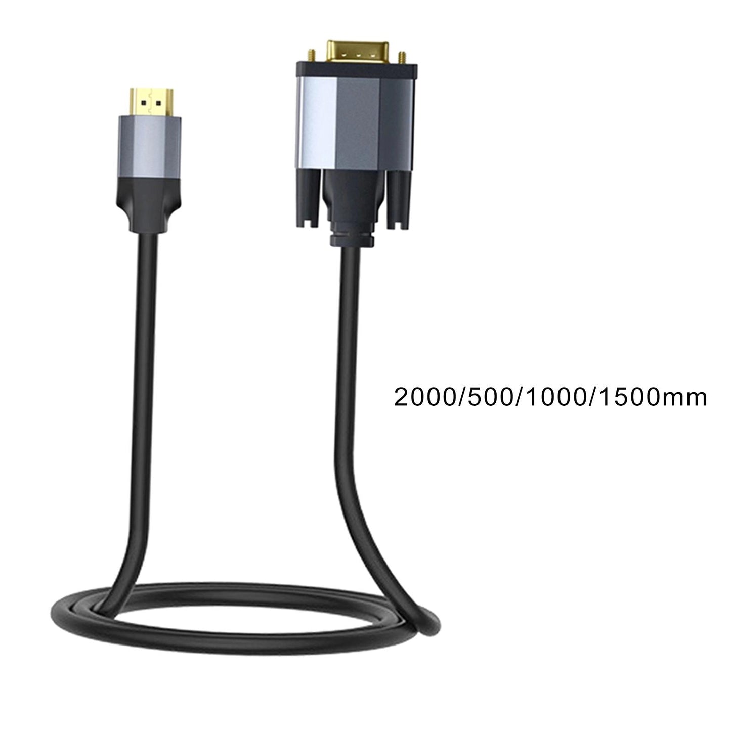 HDMI to VGA Cable Plug and Play for Desktops TV Boxes for Set Top Boxes 2000mm