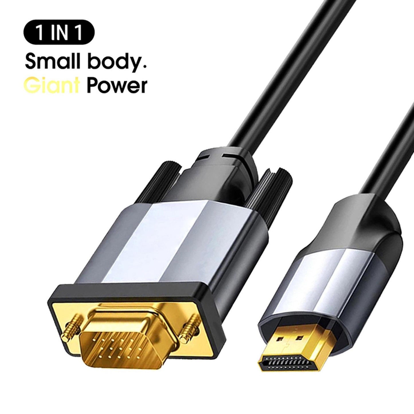 HDMI to VGA Cable Plug and Play for Desktops TV Boxes for Set Top Boxes 2000mm