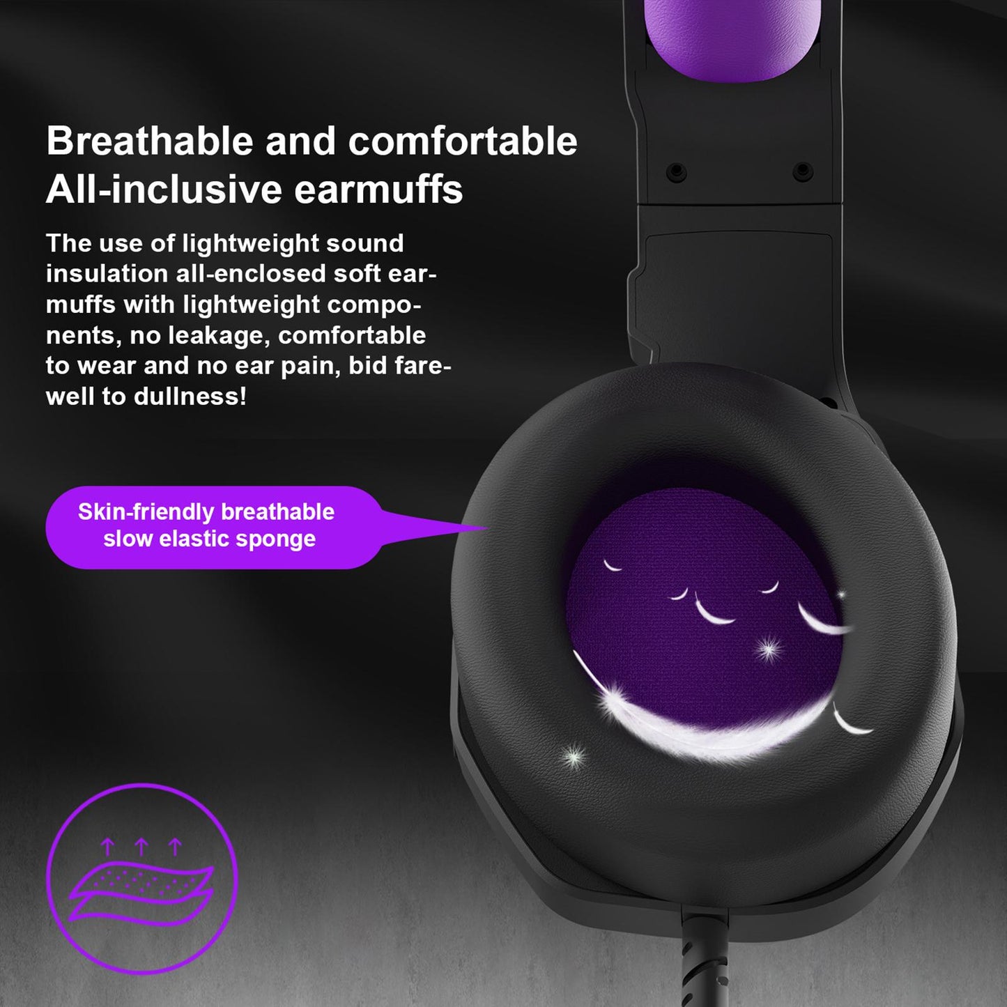 Gaming Headset Stereo Bass Surround Over Ear Headphone for PS4 Computer PC