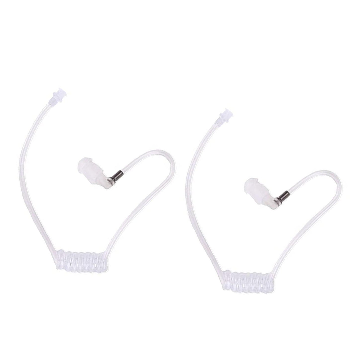 2 Pcs Replacement Acoustic Coil Tube Clear for Two Way Radio Talkie Earpiece