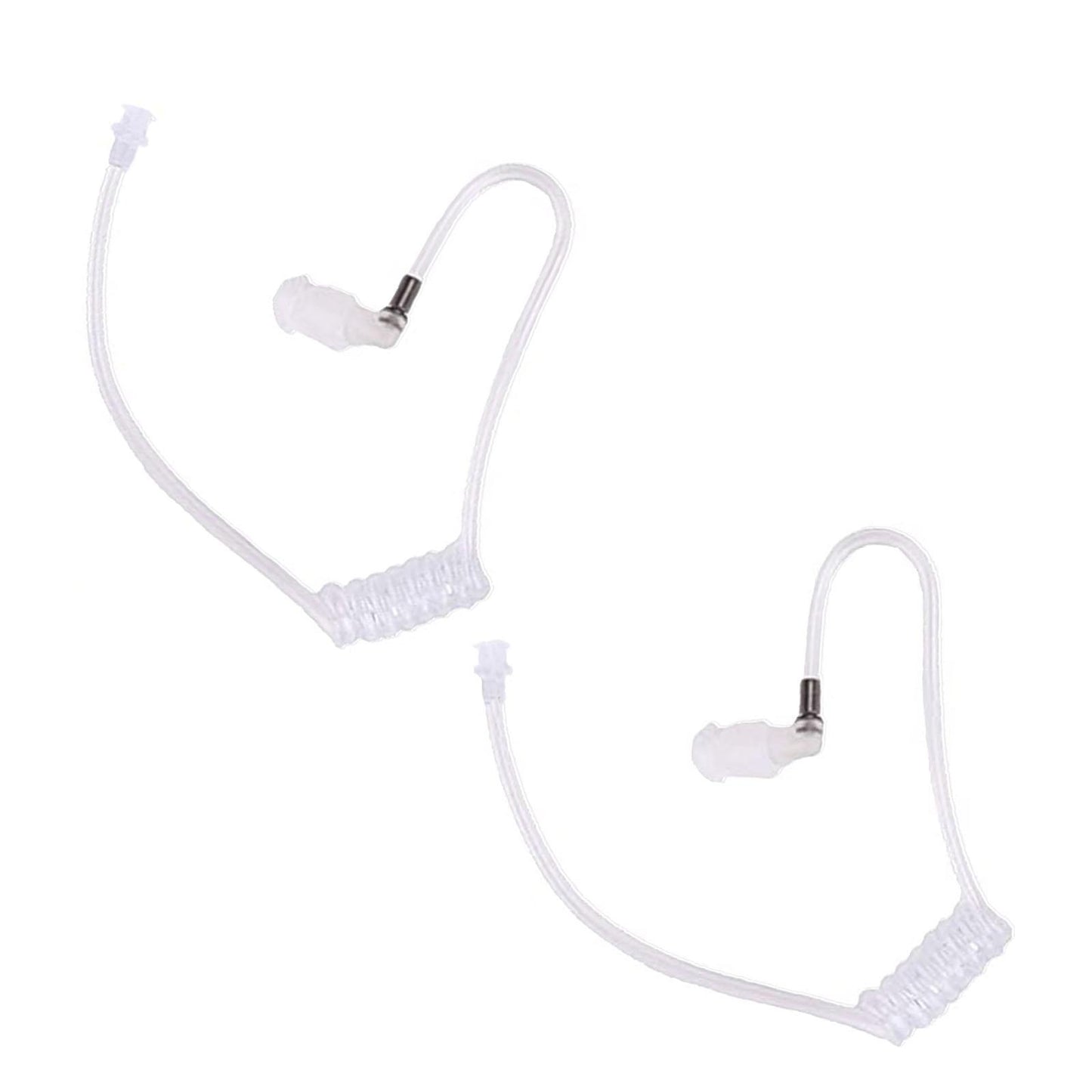 2 Pcs Replacement Acoustic Coil Tube Clear for Two Way Radio Talkie Earpiece
