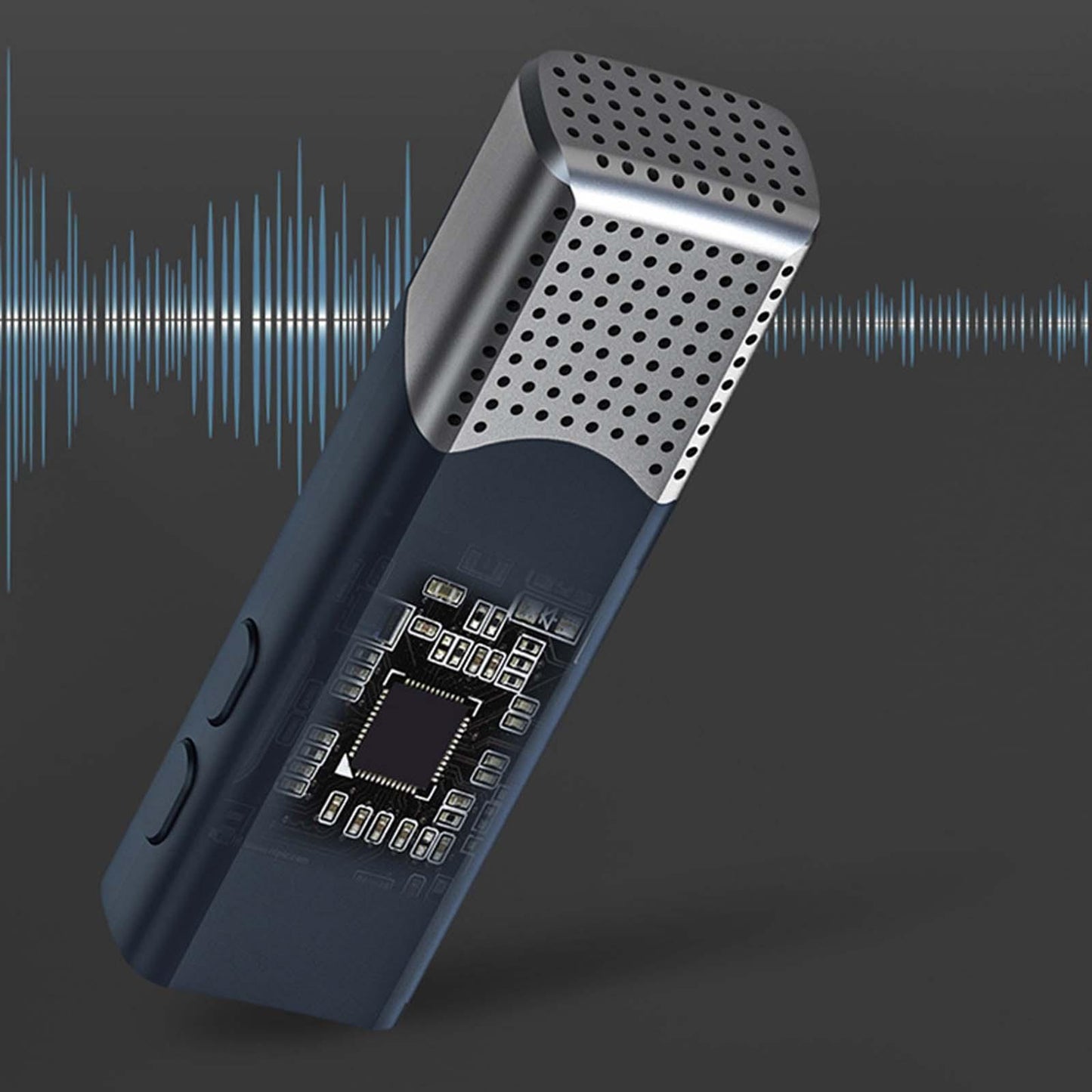 Mini Lavalier Microphone Type C with Charging Case Clip On for Live Steam Blue