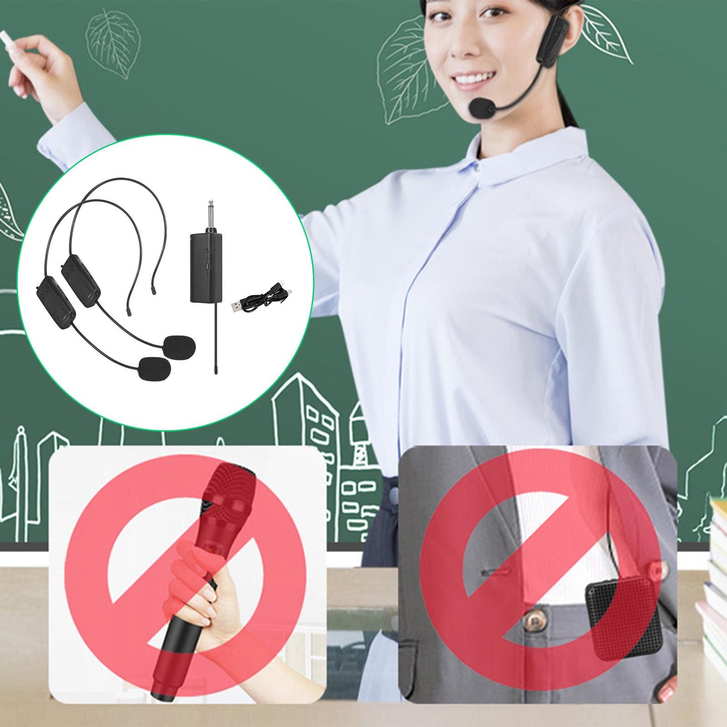 Handheld Headset Microphone Multipurpose for PC Laptop Dual Headset