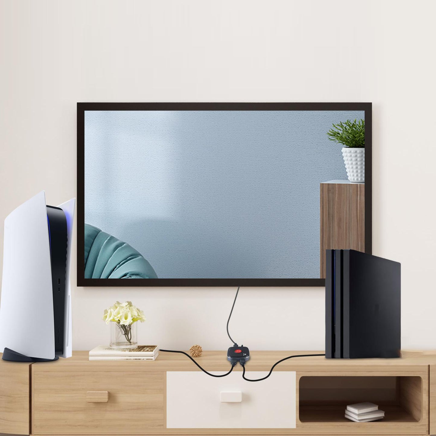 8K HDMI Splitter Adapter HDMI Switcher 2x1 Box Two Way Converter For Macbook