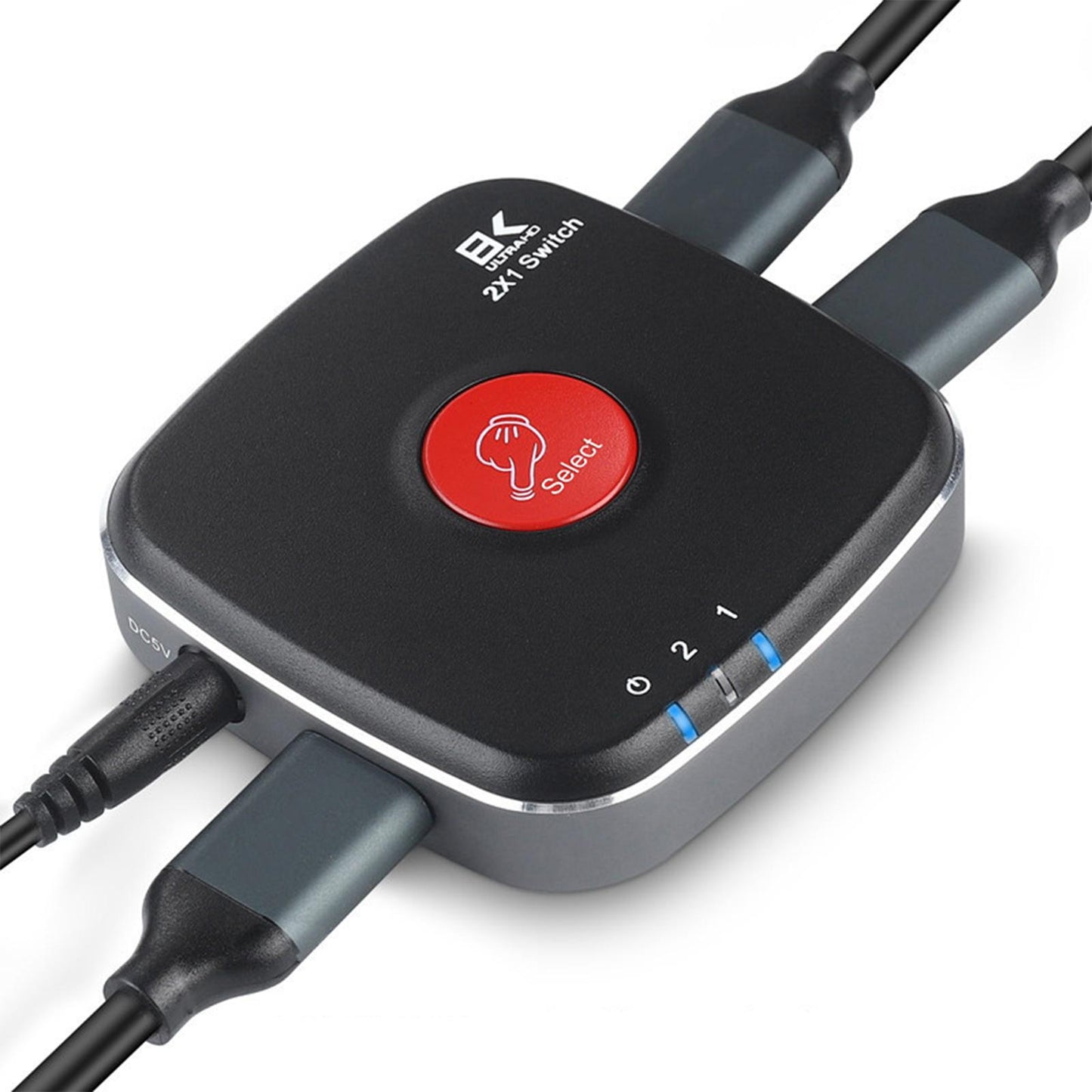 8K HDMI Splitter Adapter HDMI Switcher 2x1 Box Two Way Converter For Macbook