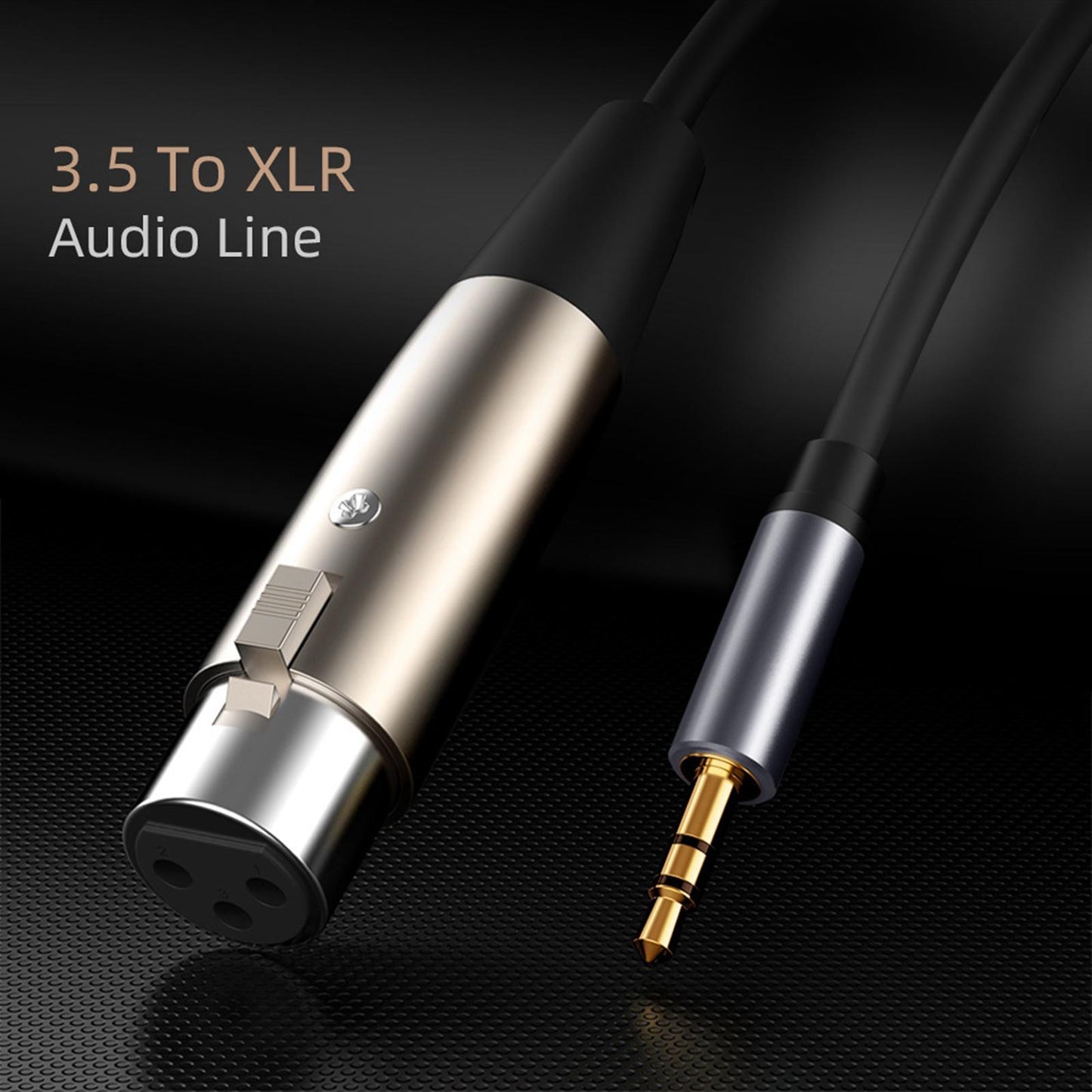 TRS 3.5mm Stereo Jack Male to XLR Female Audio Adapter Cable for Camcorders