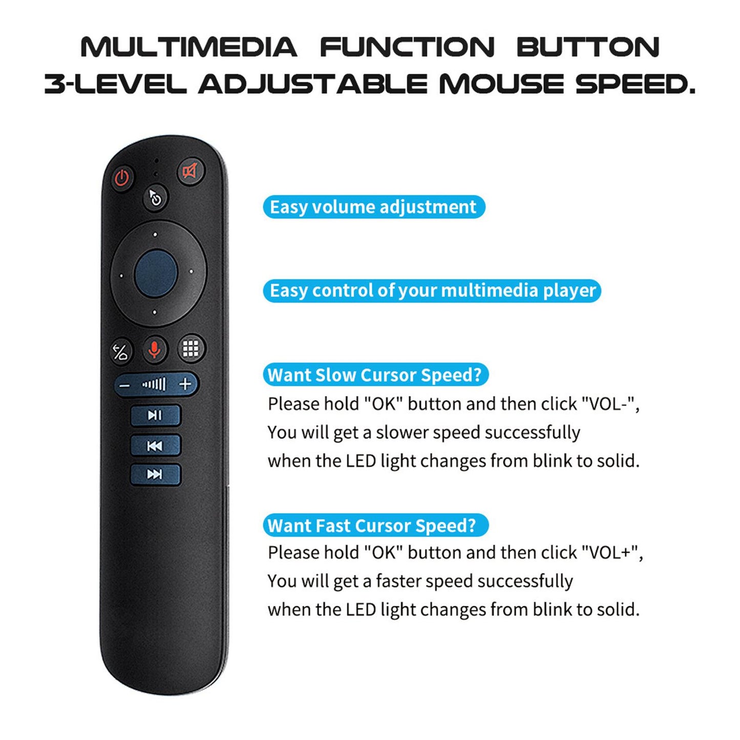 Remote Controller G50S 2.4G Voice Assistant USB for Android PC