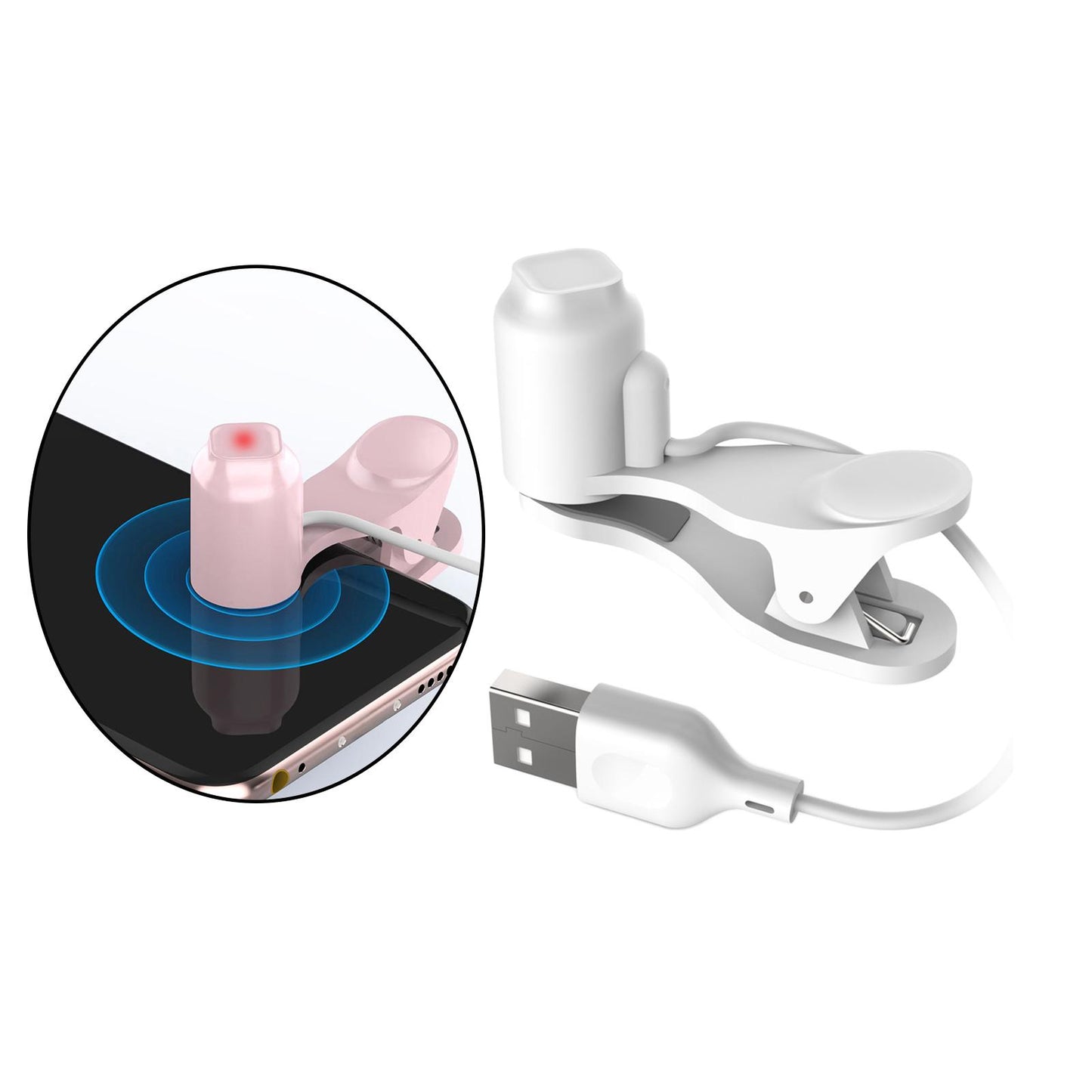 Mobile Phone Screen Clickers Mute Single Connection Live Broadcast white