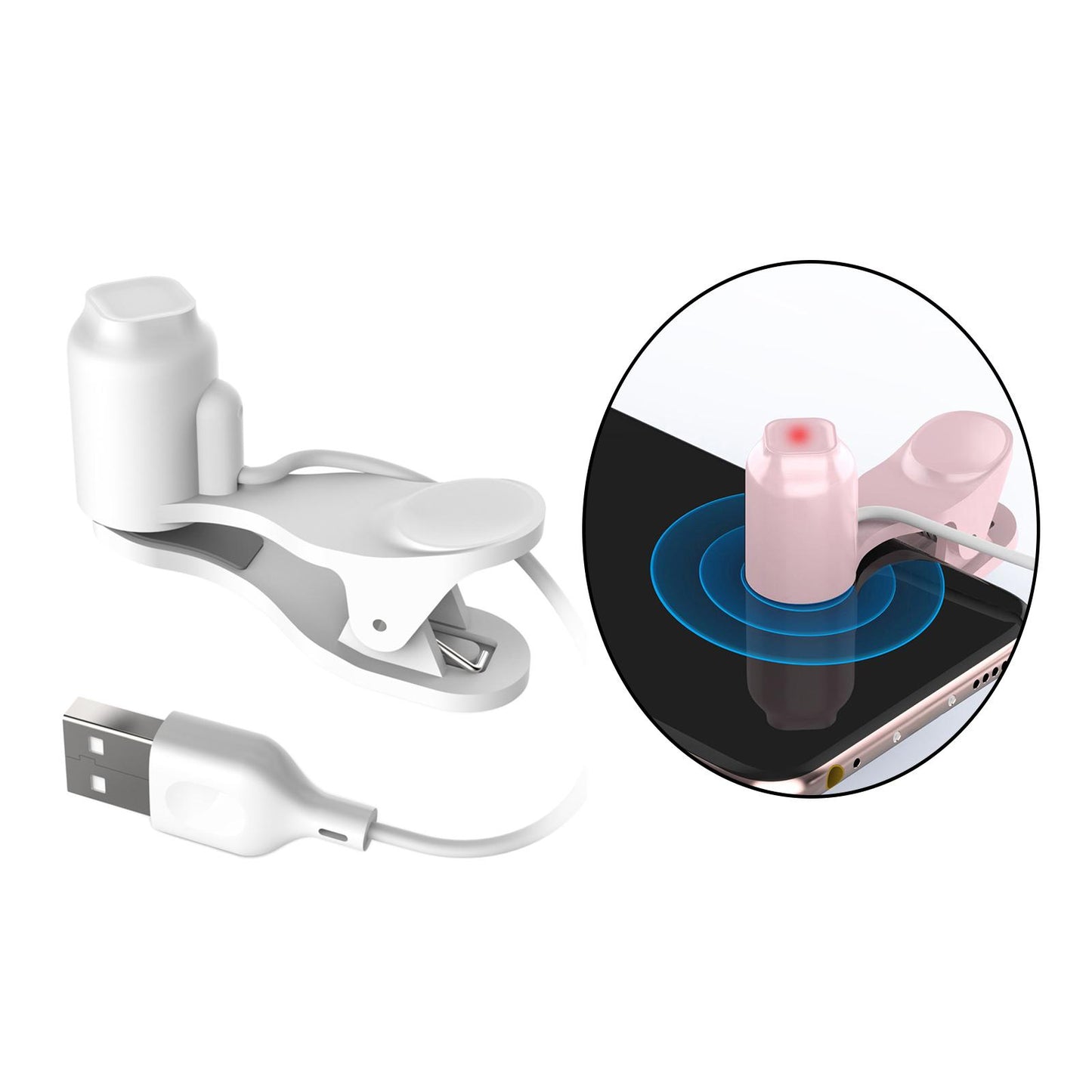 Mobile Phone Screen Clickers Mute Single Connection Live Broadcast white