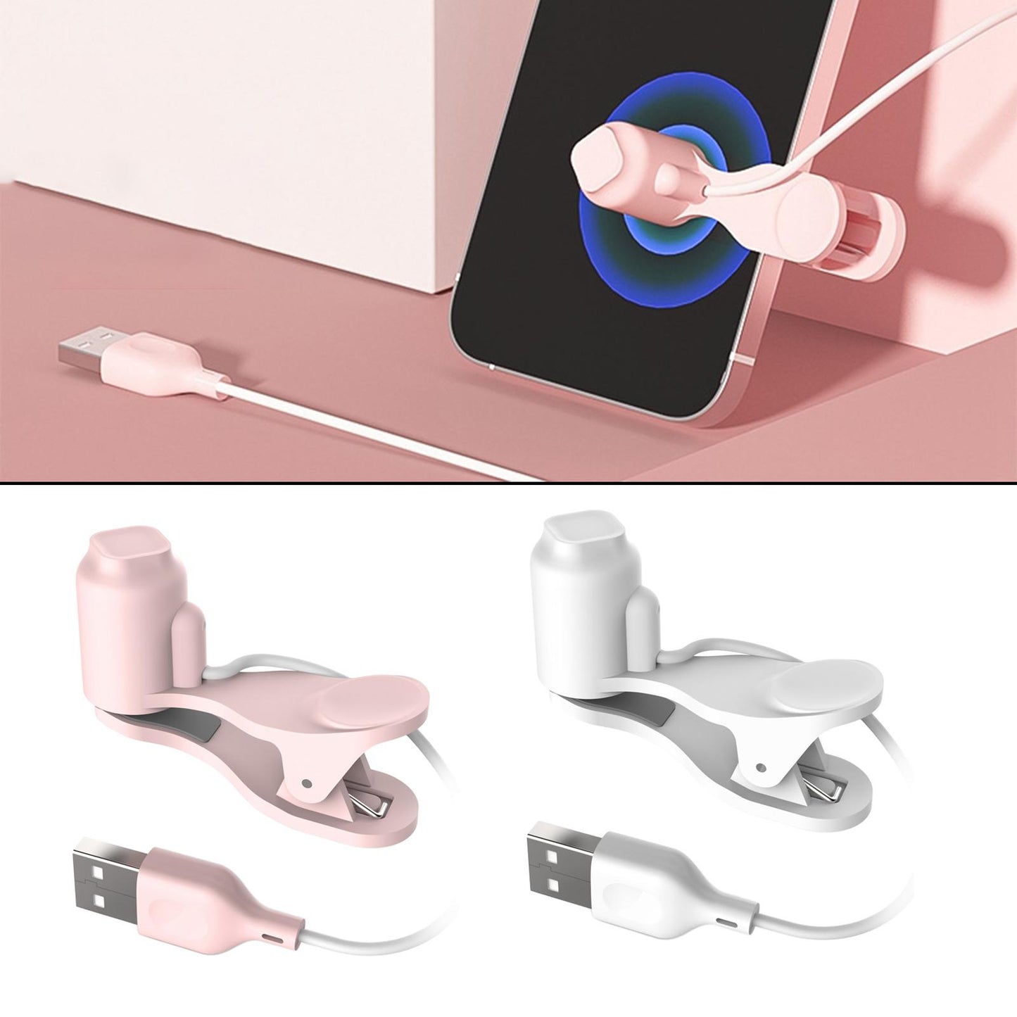 Mobile Phone Screen Clickers Mute Single Connection Live Broadcast white