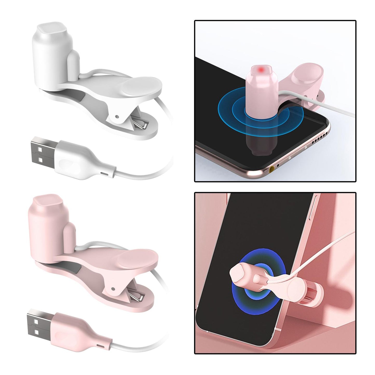 Mobile Phone Screen Clickers Mute Single Connection Live Broadcast white