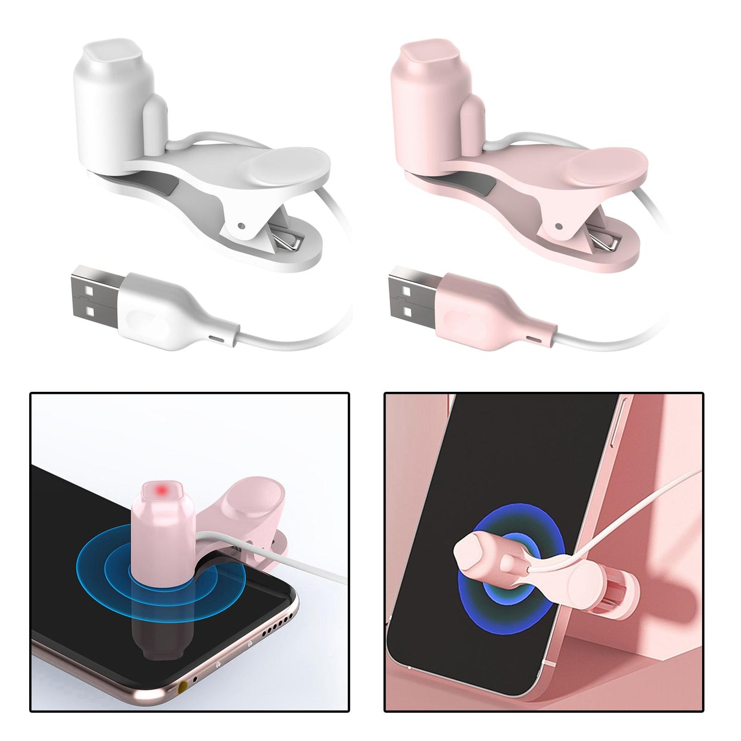 Mobile Phone Screen Clickers Mute Single Connection Live Broadcast white