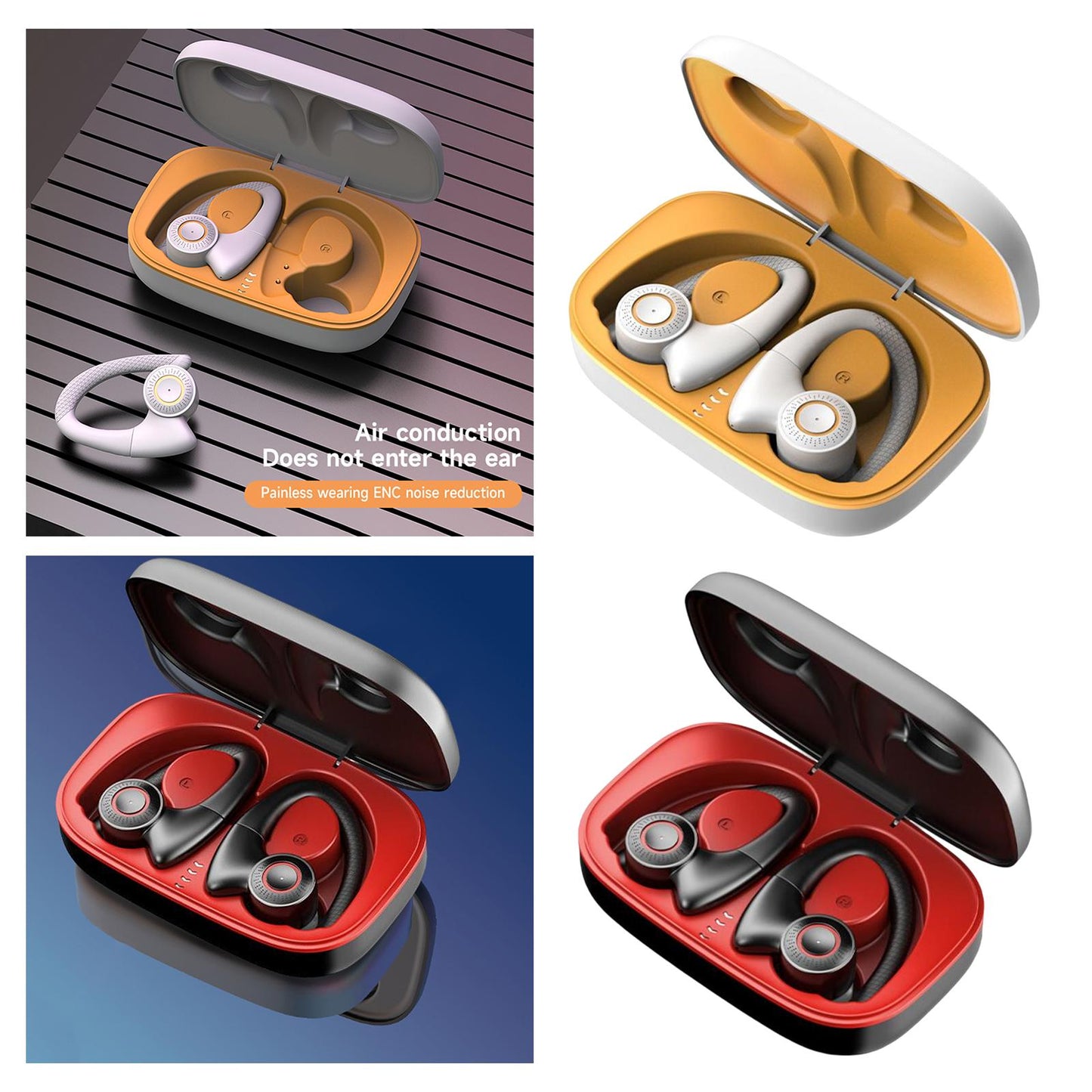 Wireless Earbuds with Case for Games Sports Exercise Black