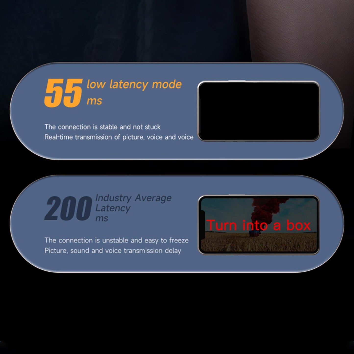 Wireless Earbuds with Case for Games Sports Exercise Black