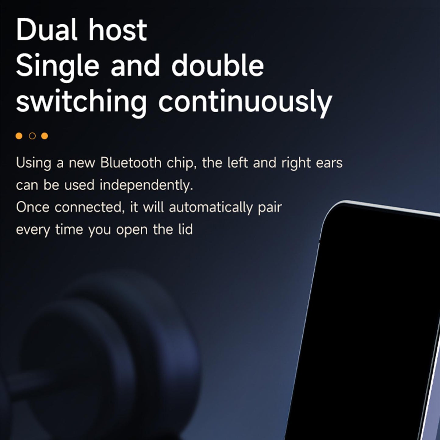 Wireless Earbuds with Case for Games Sports Exercise Black