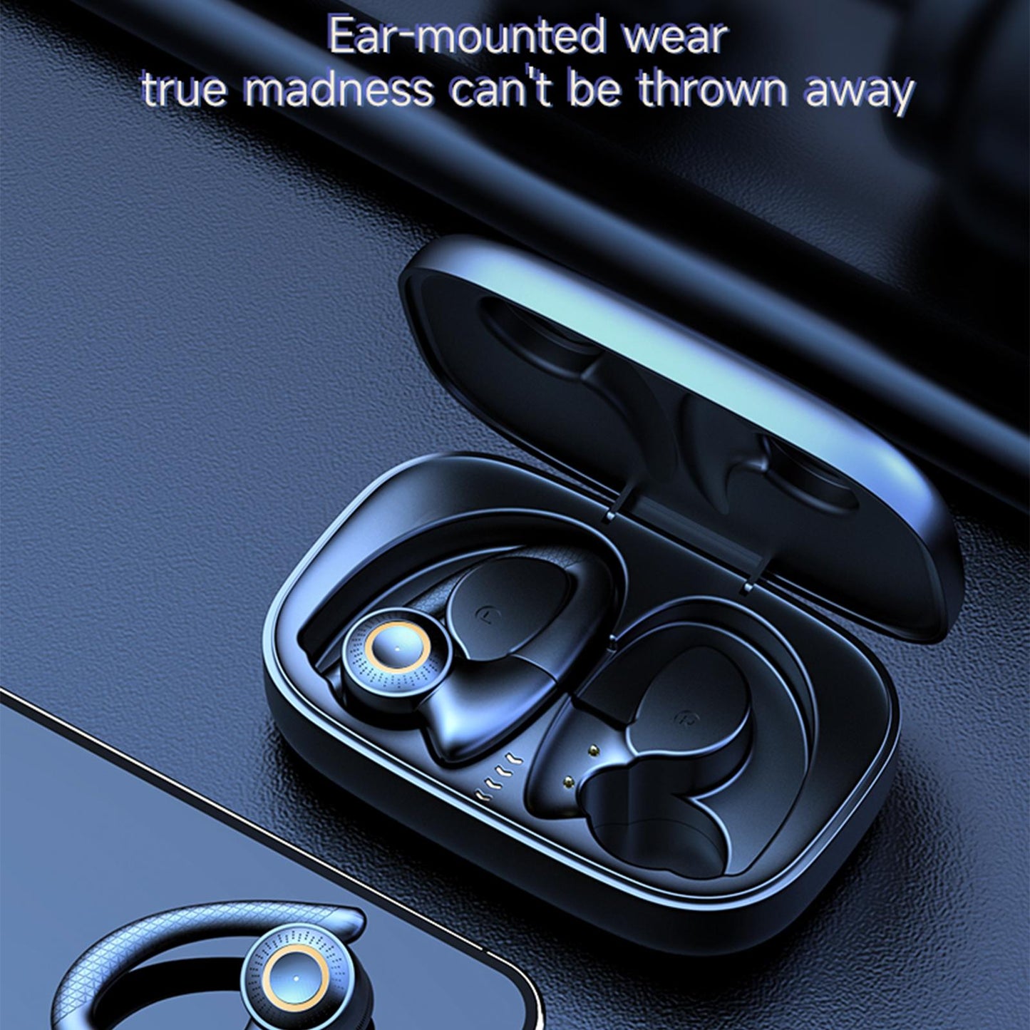 Wireless Earbuds with Case for Games Sports Exercise White