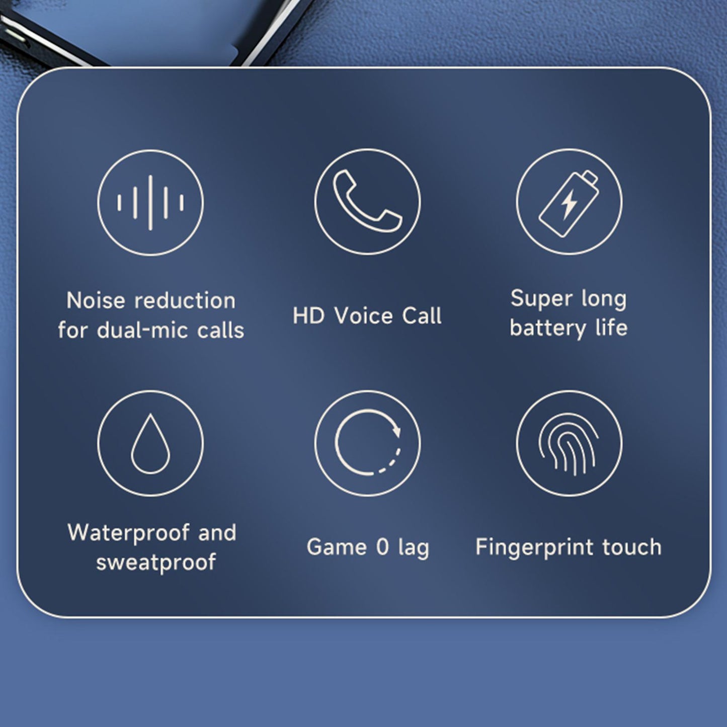 Wireless Earbuds with Case for Games Sports Exercise White