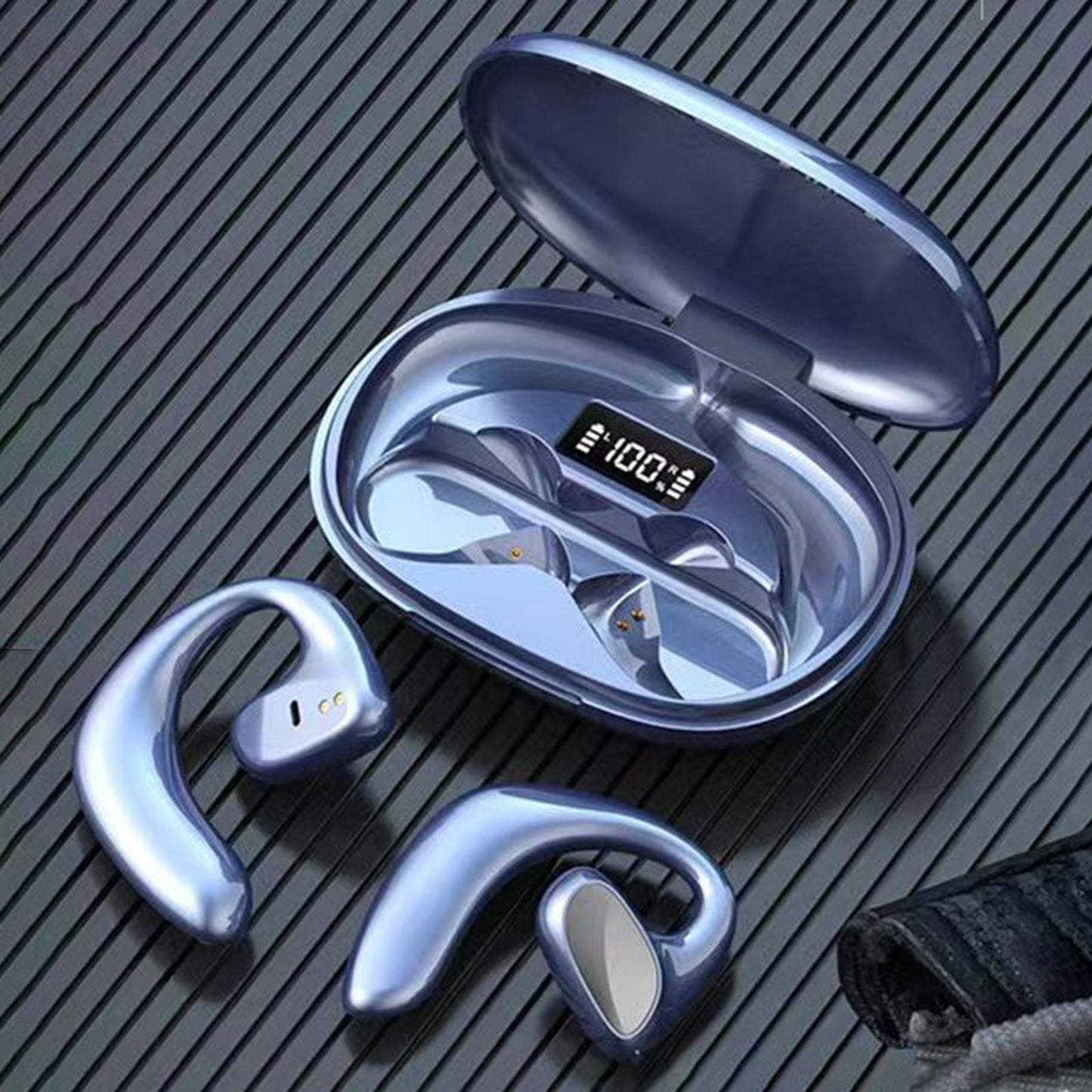 Air Conduction Headphones Lightweight for Running Hiking Workout Blue