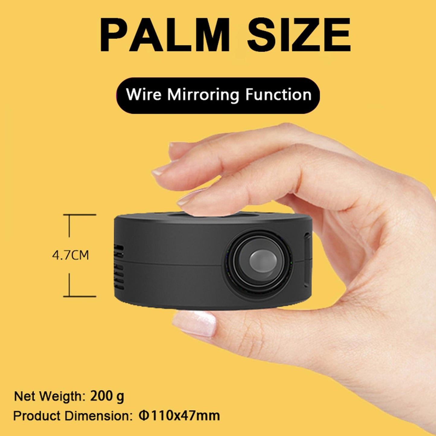 Mini Projector Panel Keys Optical Lens for Outdoor phone Household