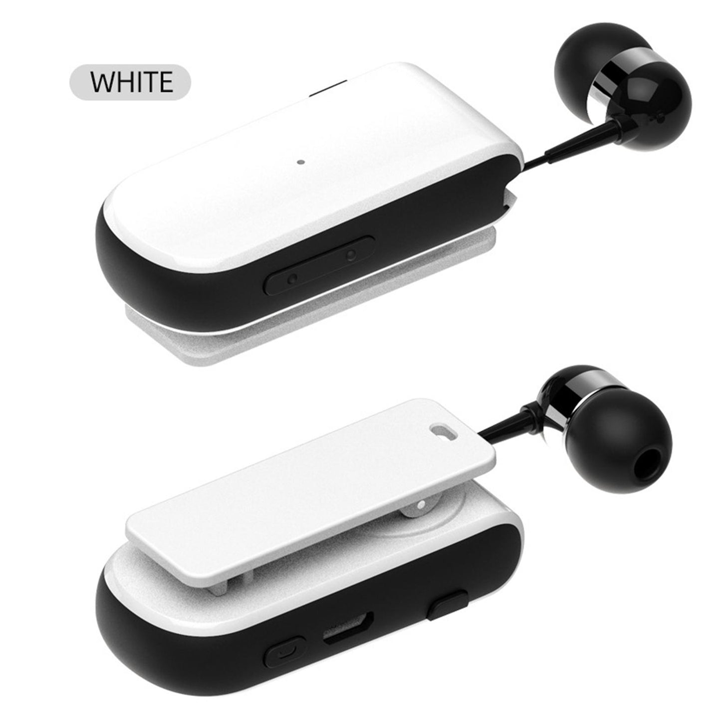 collar Earphone in Ear Lightweight Vibration for Running Sport Gifts White