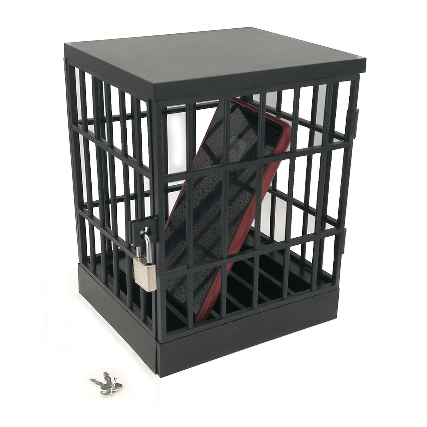 Mobile Phone Lock Box Jail Prison Novelty Gift for Kids Adults Phones Black