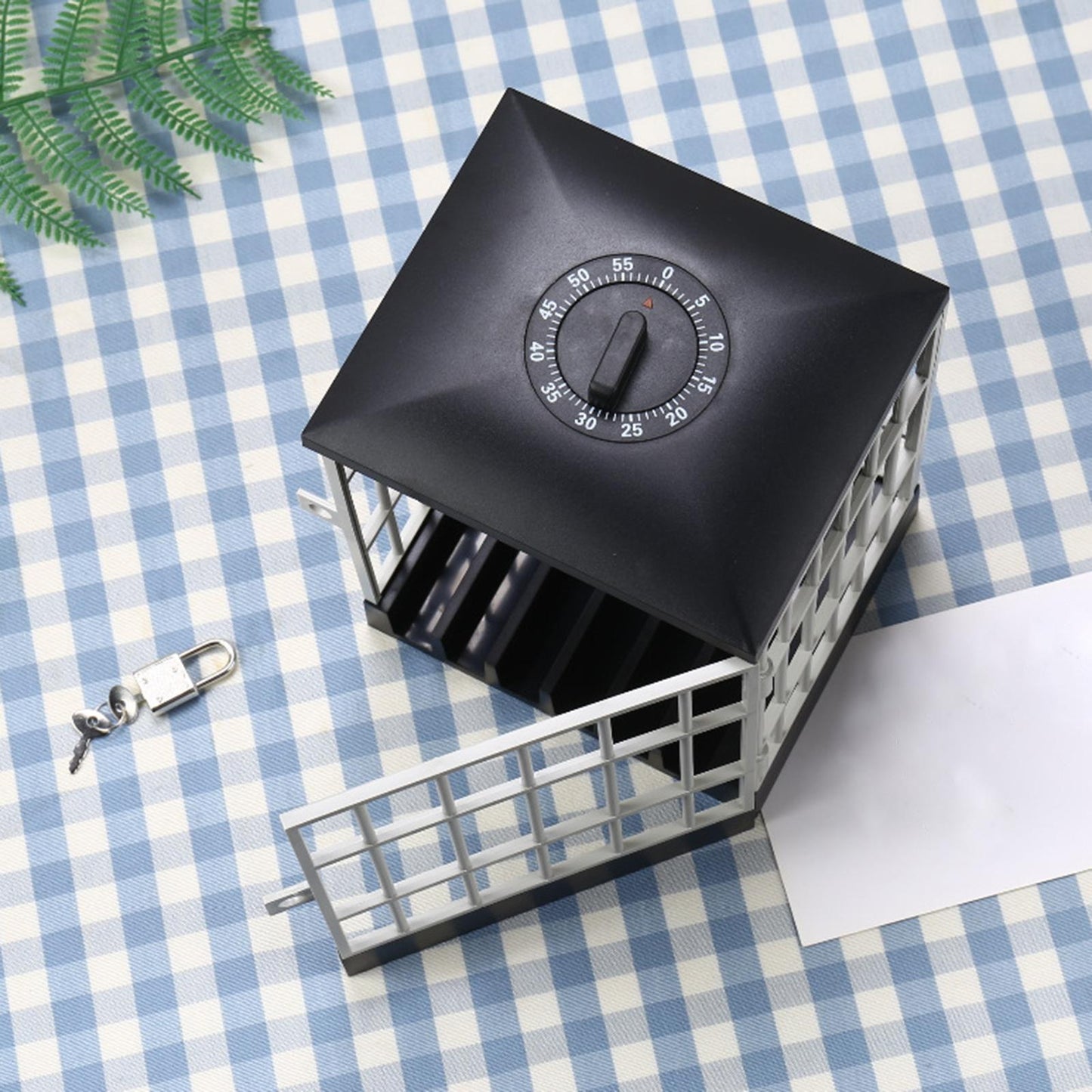 Smartphone Lock Box with Phone Jail Prison for Office Party Black Gray