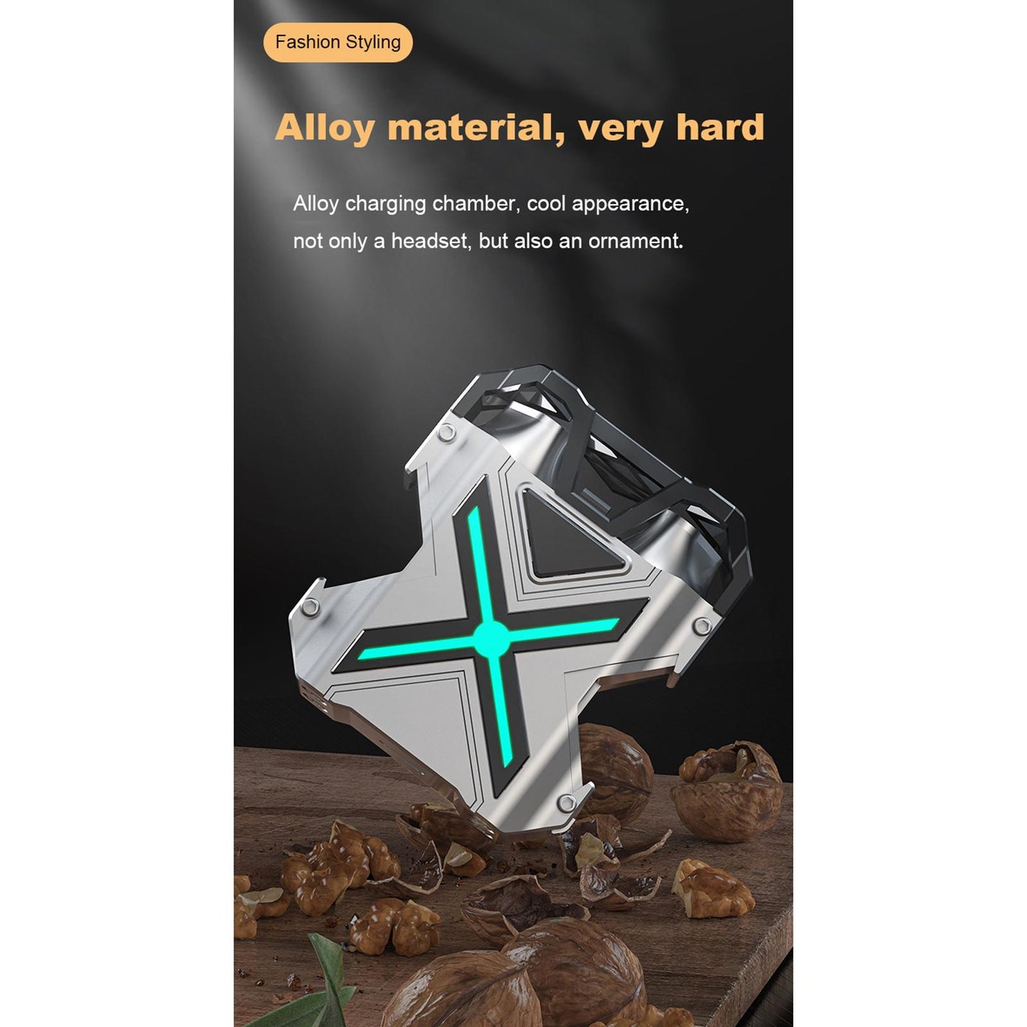 Portable Wireless BT Gaming Earphones Auto Pairing for Business Home Silver