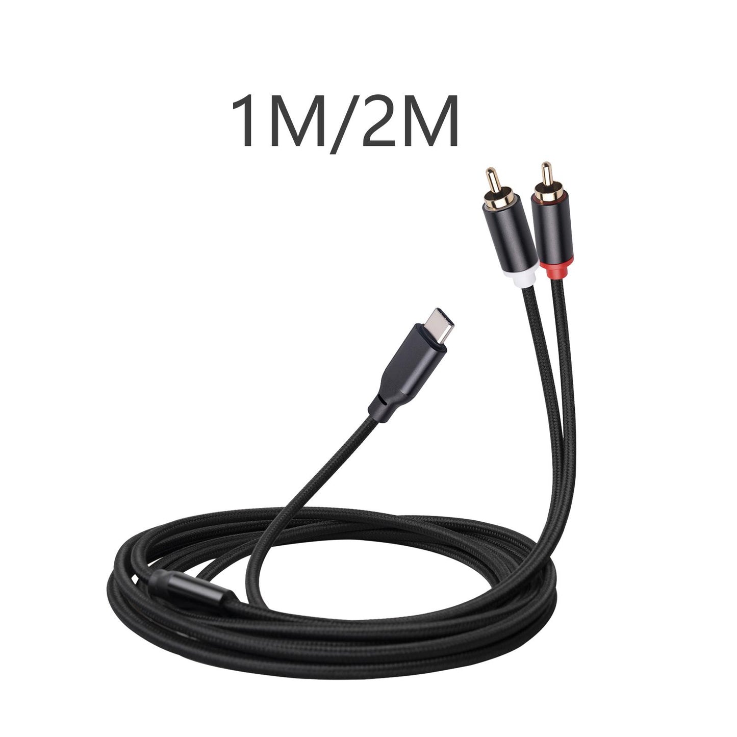 Type C to Dual RCA High Compatibility Audio for Mixers Phones Amplifiers 1m