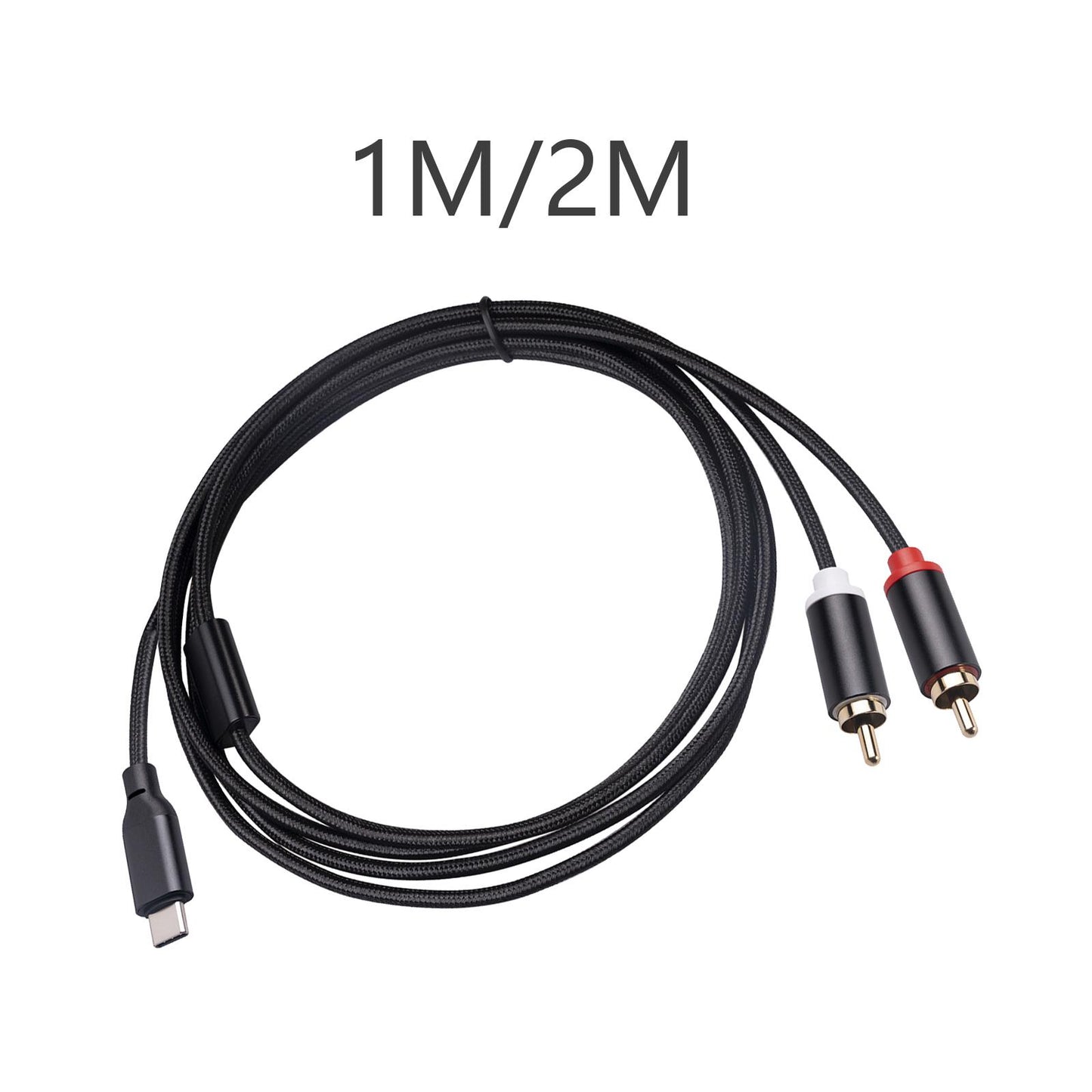 Type C to Dual RCA High Compatibility Audio for Mixers Phones Amplifiers 1m