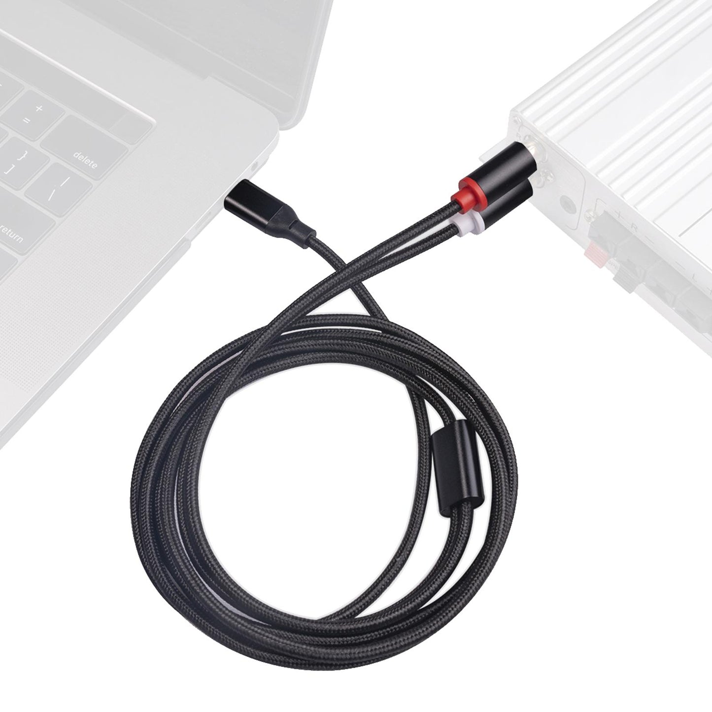 Type C to Dual RCA High Compatibility Audio for Mixers Phones Amplifiers 2m