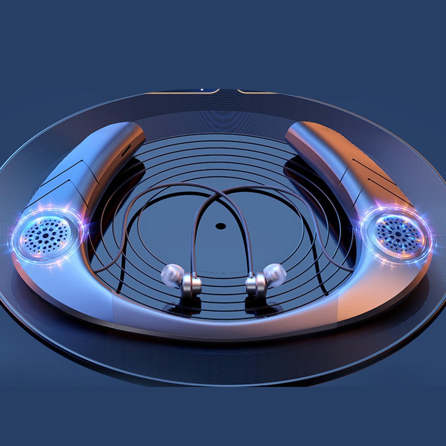 Sports Neckband Headphones Headset Earphones in Ear Stereo Sound Black